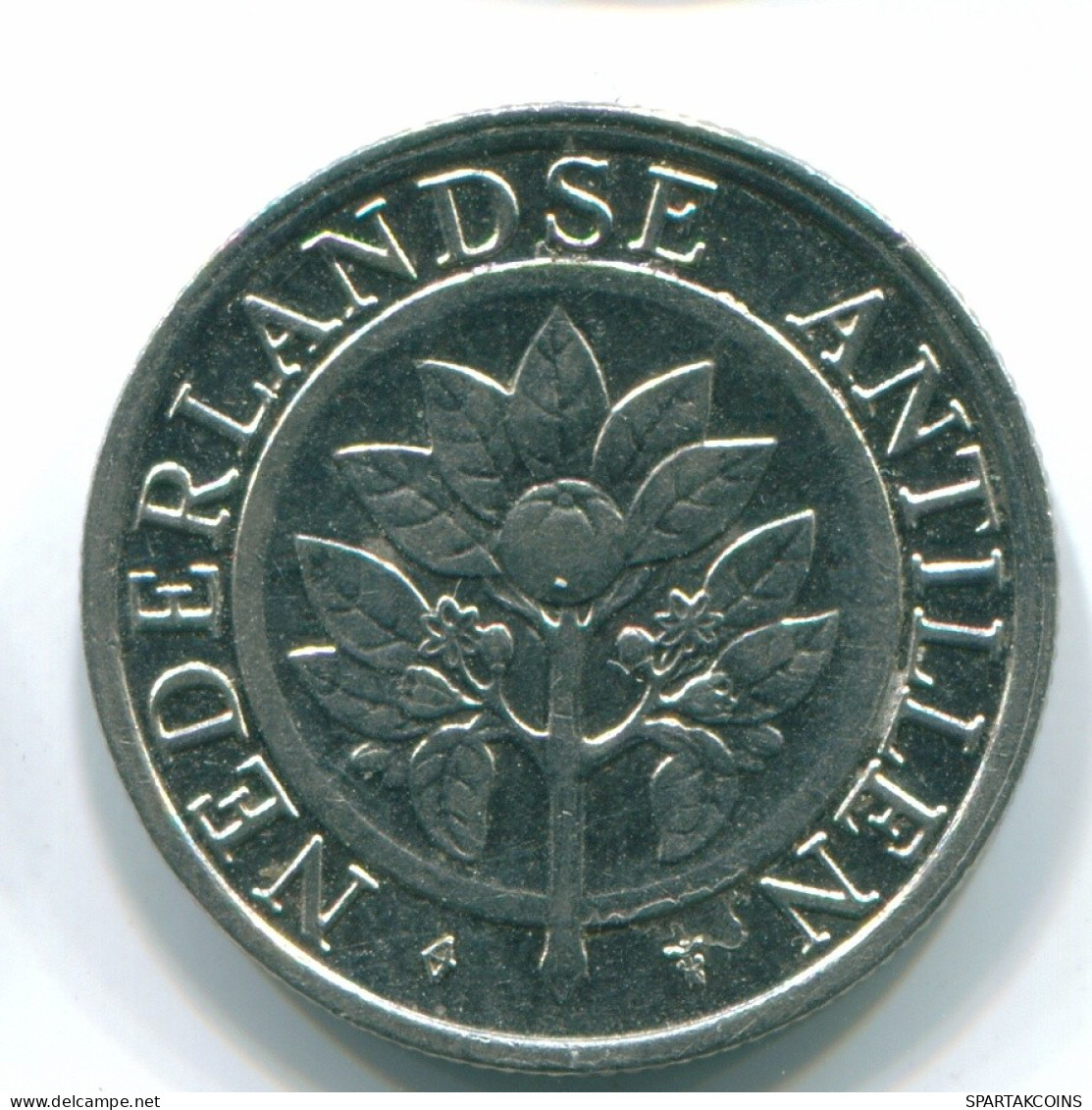 25 CENTS 1990 NIEDERLÄNDISCHE ANTILLEN Nickel Koloniale Münze #S11255.D.A - Nederlandse Antillen