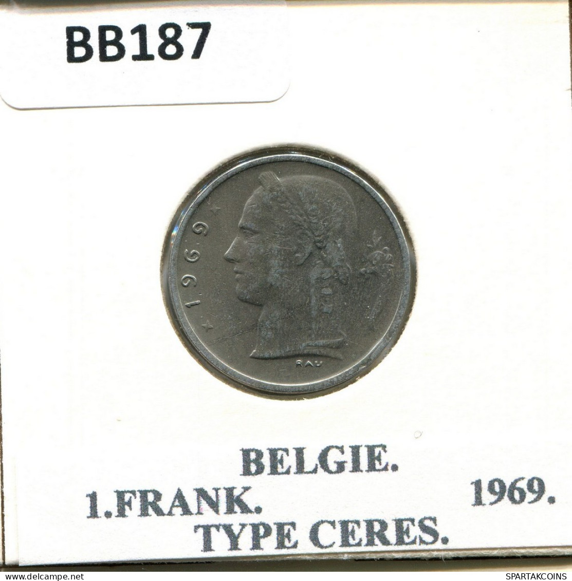 1 FRANC 1969 DUTCH Text BELGIEN BELGIUM Münze #BB187.D.A - 1 Franc