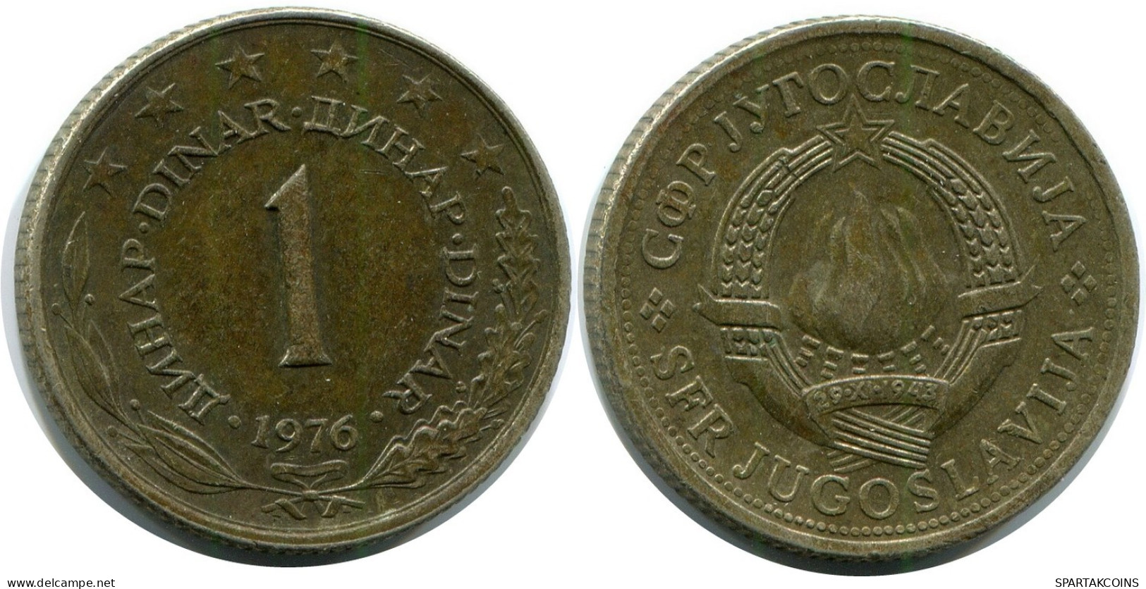 1 DINAR 1976 JUGOSLAWIEN YUGOSLAVIA Münze #BA178.D.A - Yougoslavie