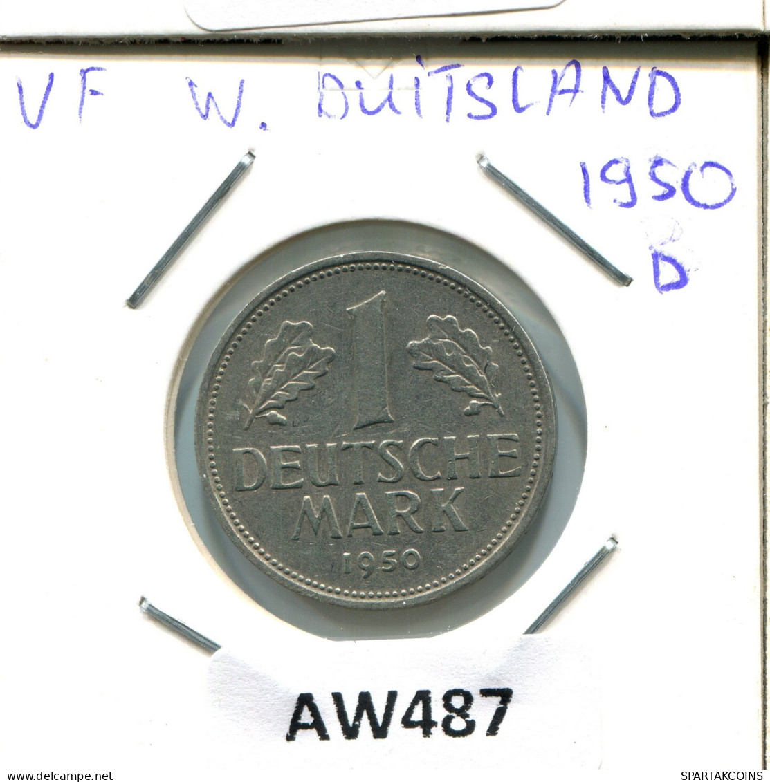 1 DM 1950 D ALLEMAGNE Pièce GERMANY #AW487.F.A - 1 Mark