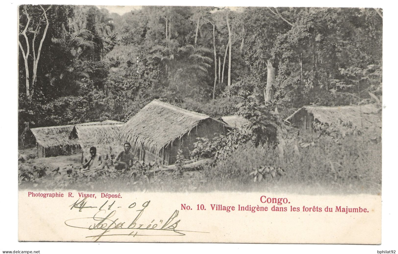 !!! CONGO, CPA DE 1910, DÉPART DE BOMA POUR BRUXELLES (BELGIQUE) - Lettres & Documents