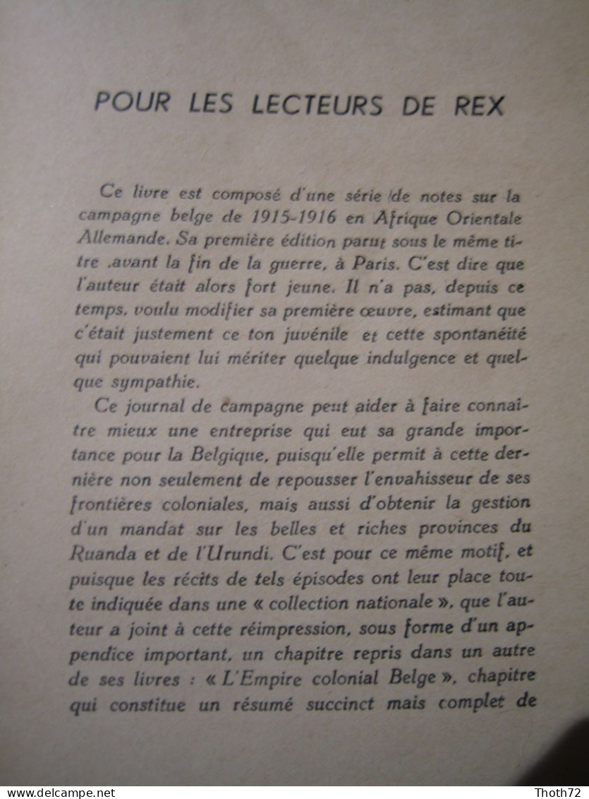 AVEC LES VAINQUEURS DE TABORA. Pierre DAYE. 1935. Les Editions REX. Léon DEGRELLE. - Francés