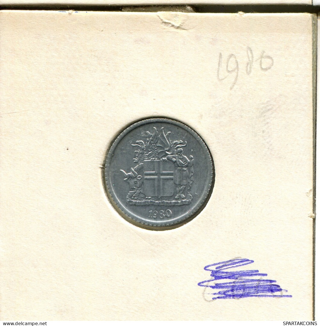 1 KRONA 1980 ISLANDE ICELAND Pièce #AT068.F.A - Islanda