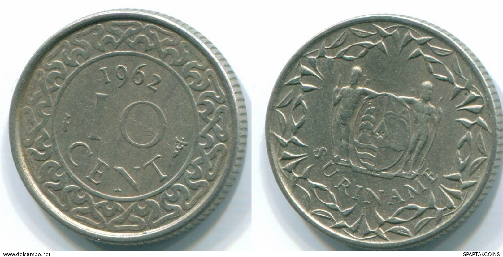 10 CENTS 1962 SURINAME Netherlands Nickel Colonial Coin #S13170.U.A - Suriname 1975 - ...