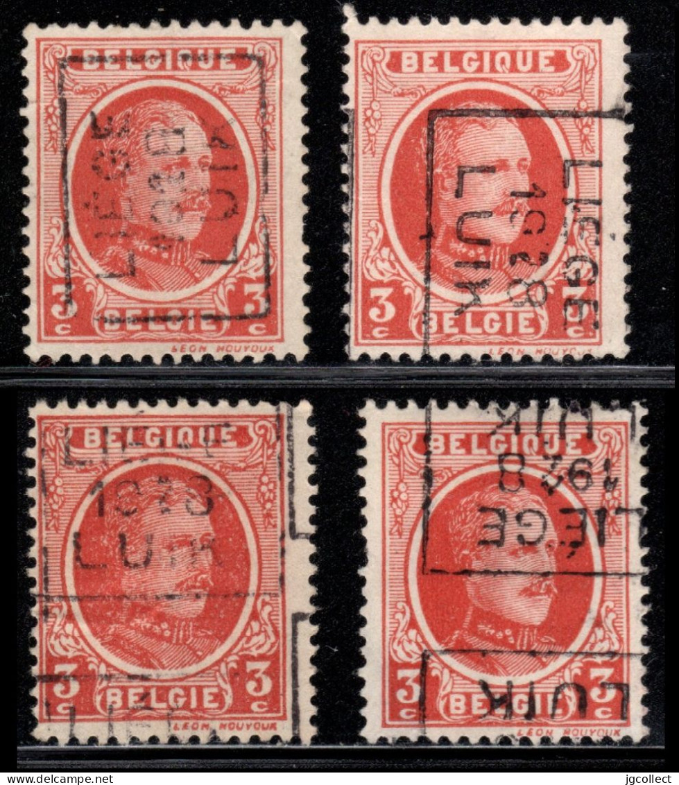 Preo's (192) "LIEGE 1928 LUIK" OCVB 4227 A+B+C+D - Roulettes 1920-29