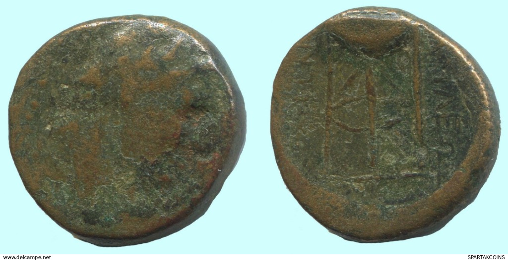 TRIPOD AUTHENTIC ORIGINAL ANCIENT GREEK Coin 6.4g/19mm #AF866.12.U.A - Griegas