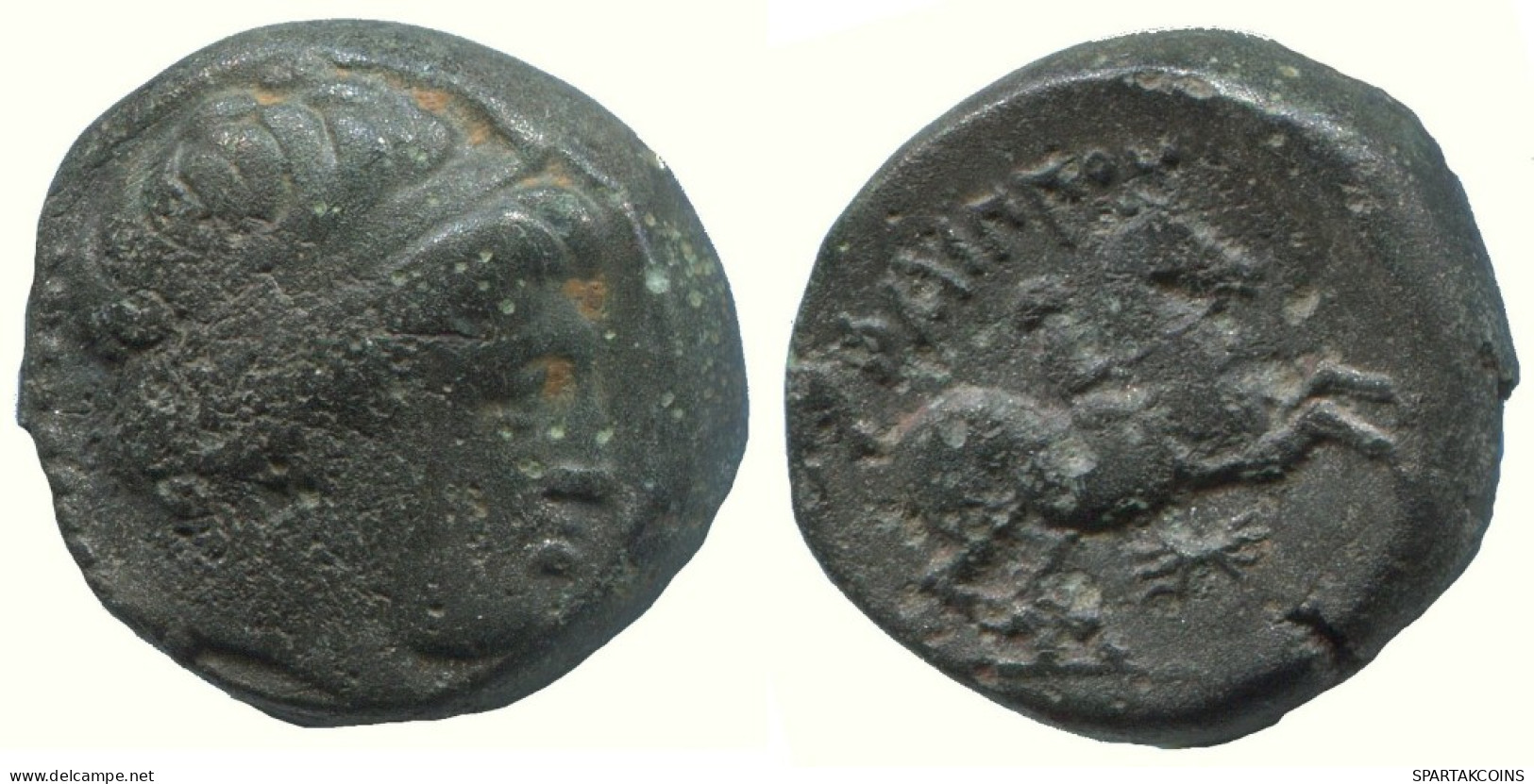 MACEDONIAN KINGDOM PHILIP II 359-336 BC APOLLO HORSEMAN 7g/17mm #AA005.58.U.A - Greek