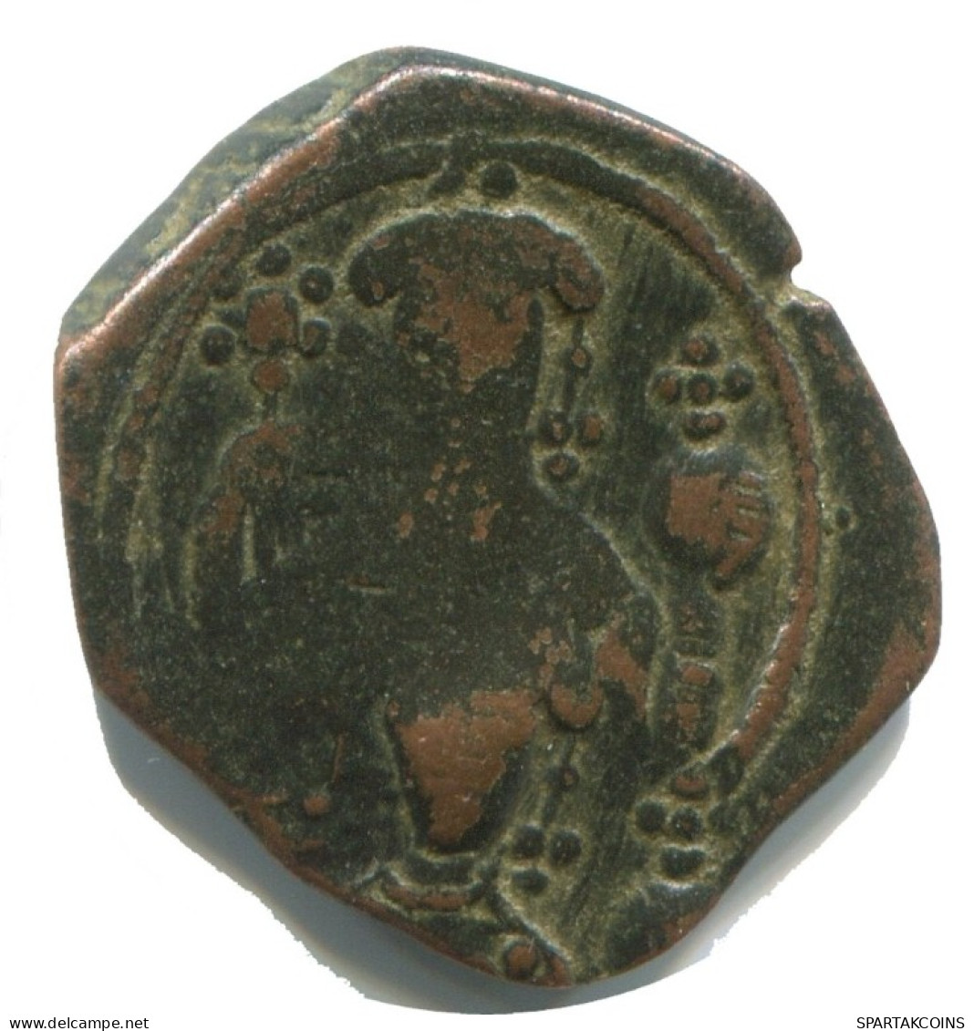 FOLLIS Authentique ORIGINAL Antique BYZANTIN Pièce 2.2g/19mm #AB403.9.F.A - Byzantinische Münzen