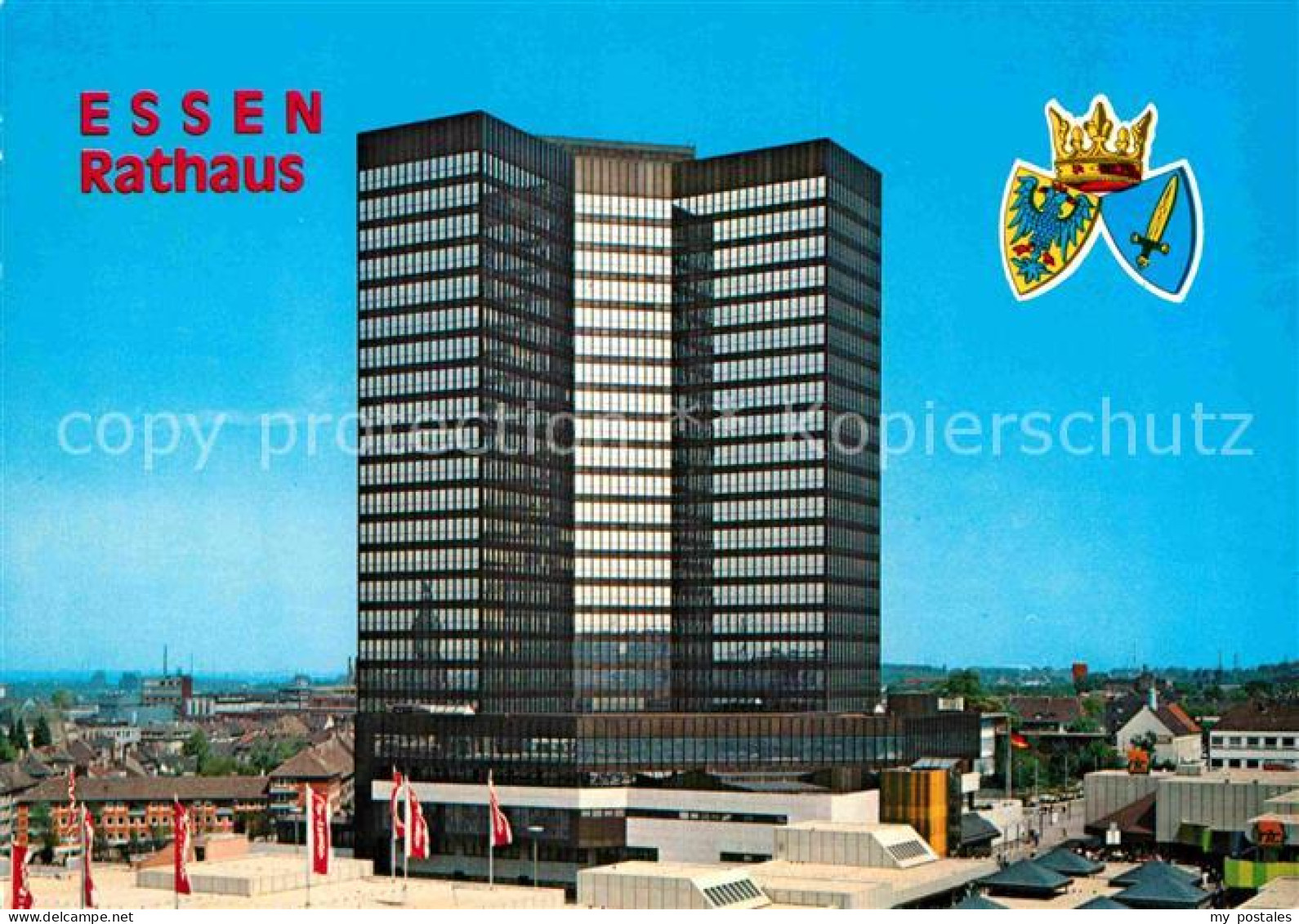 72724182 Essen Ruhr Rathaus Hochhaus Essen - Essen