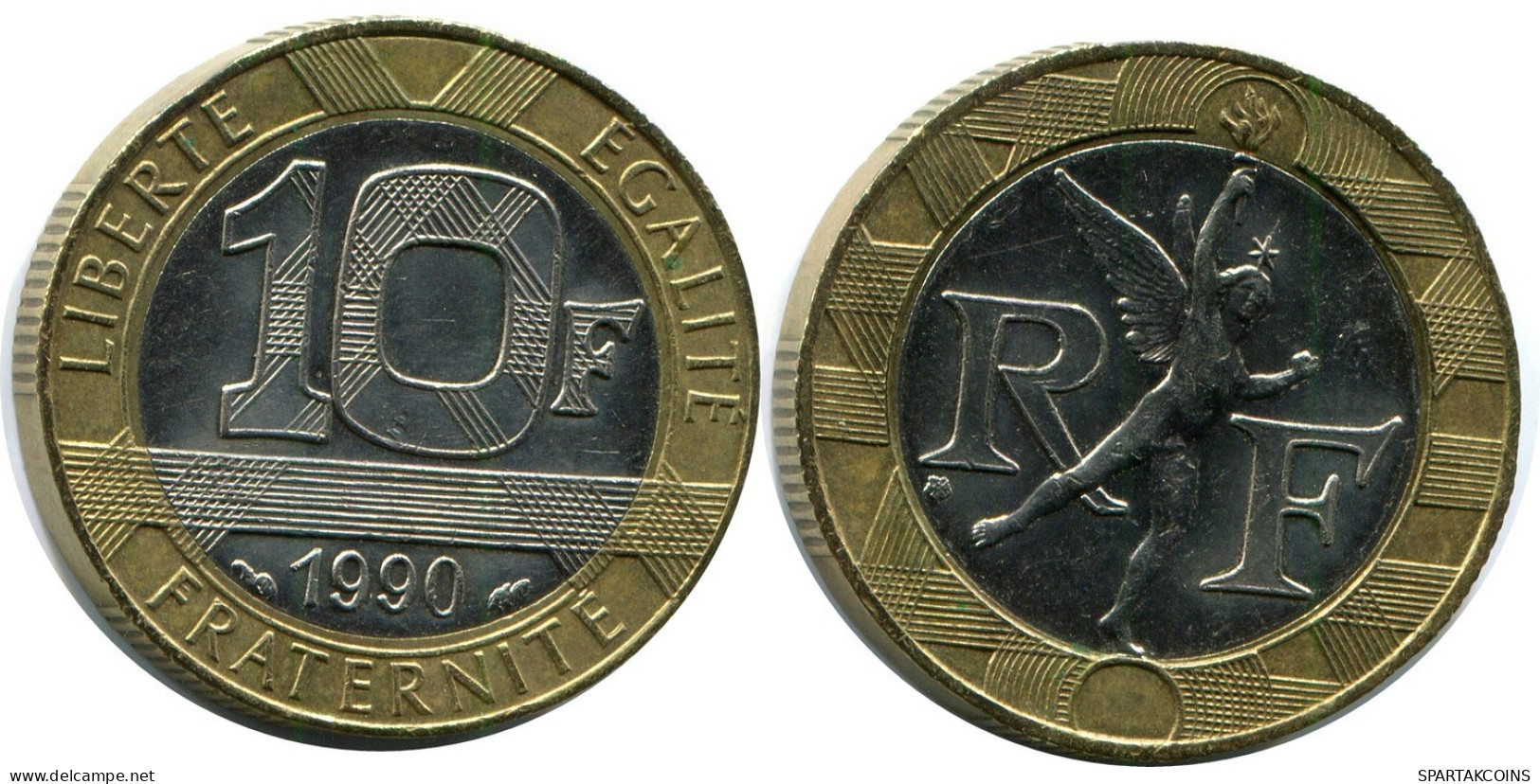 10 FRANCS 1990 FRANCE Pièce BIMETALLIC #AZ412.F.A - 10 Francs