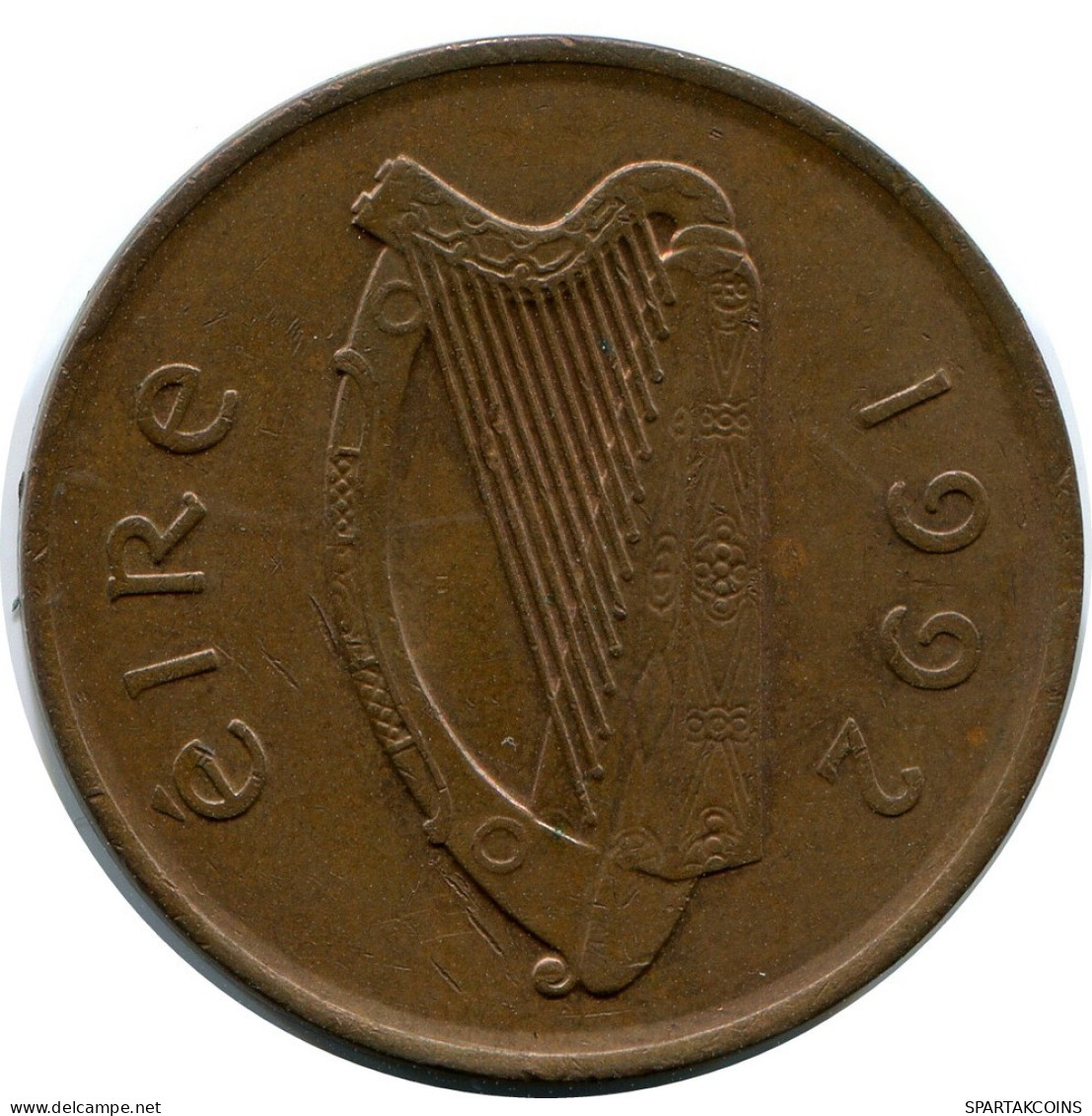 2 PENNY 1992 IRELAND Coin #AR916.U.A - Ireland