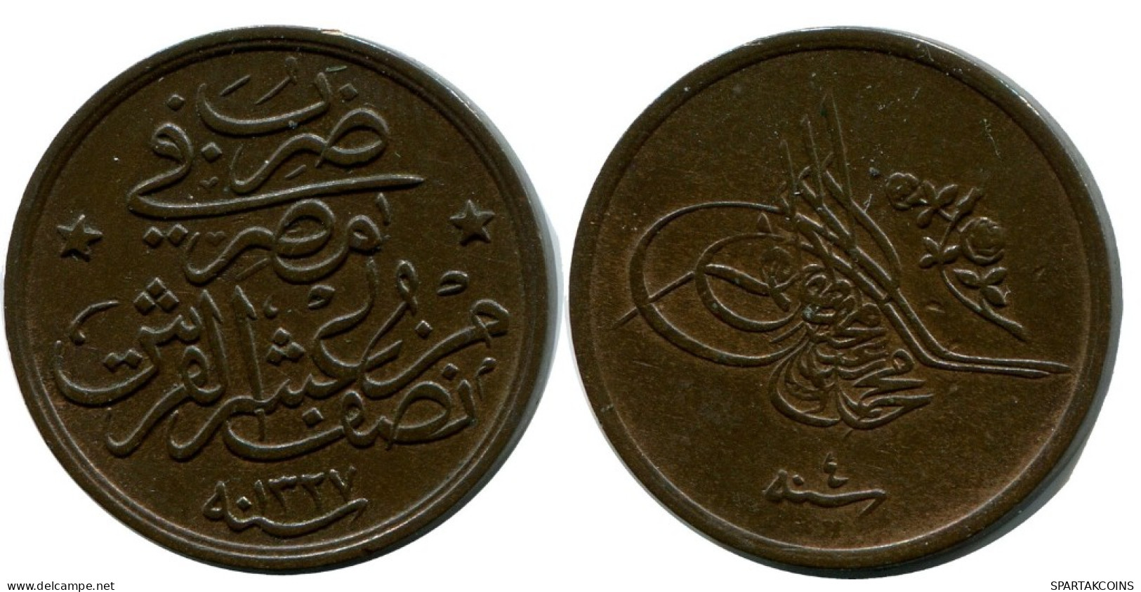 1/20 QIRSH 1911 EGIPTO EGYPT Islámico Moneda #AH254.10.E.A - Aegypten