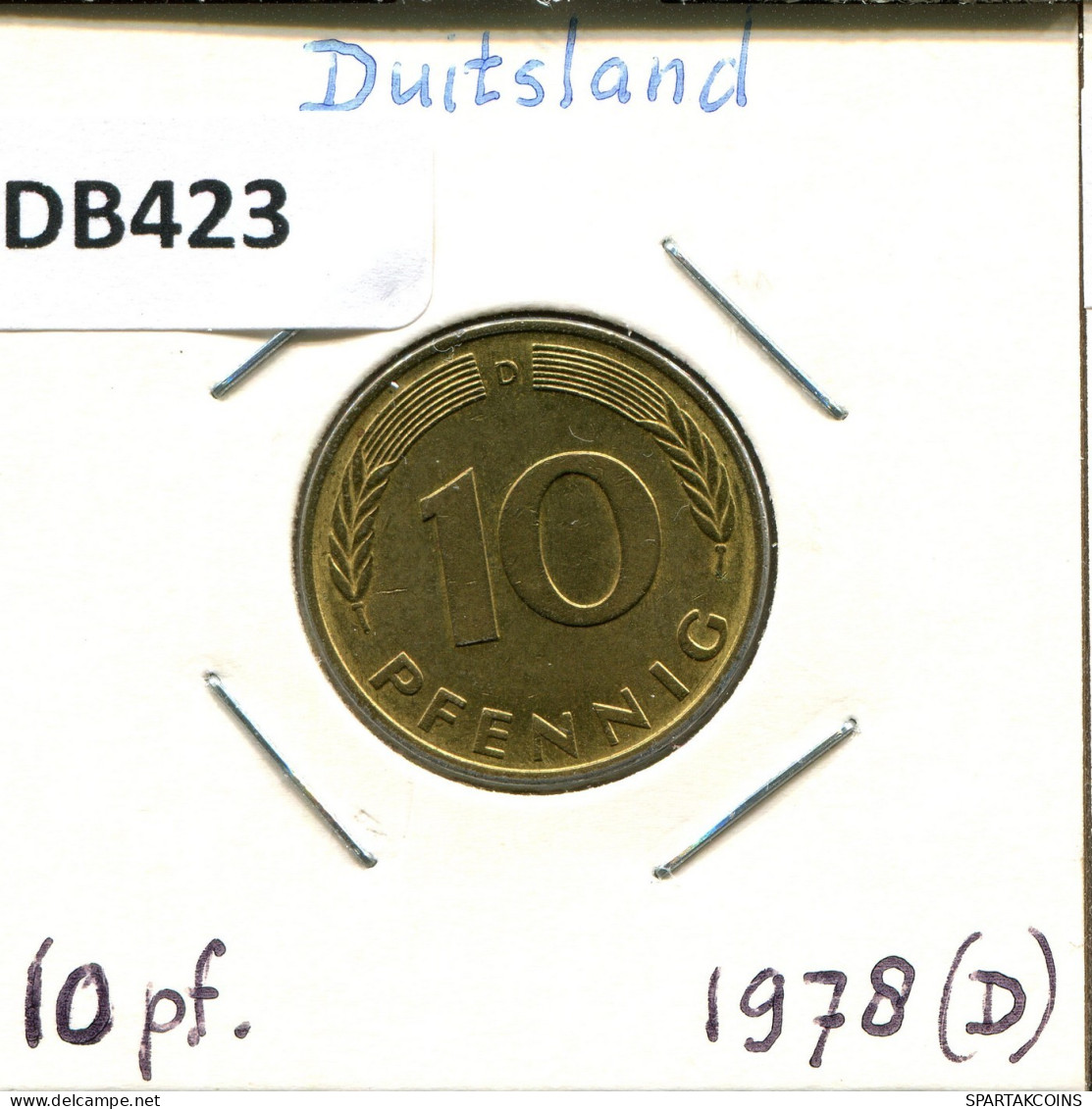 10 PFENNIG 1978 D WEST & UNIFIED GERMANY Coin #DB423.U.A - 10 Pfennig