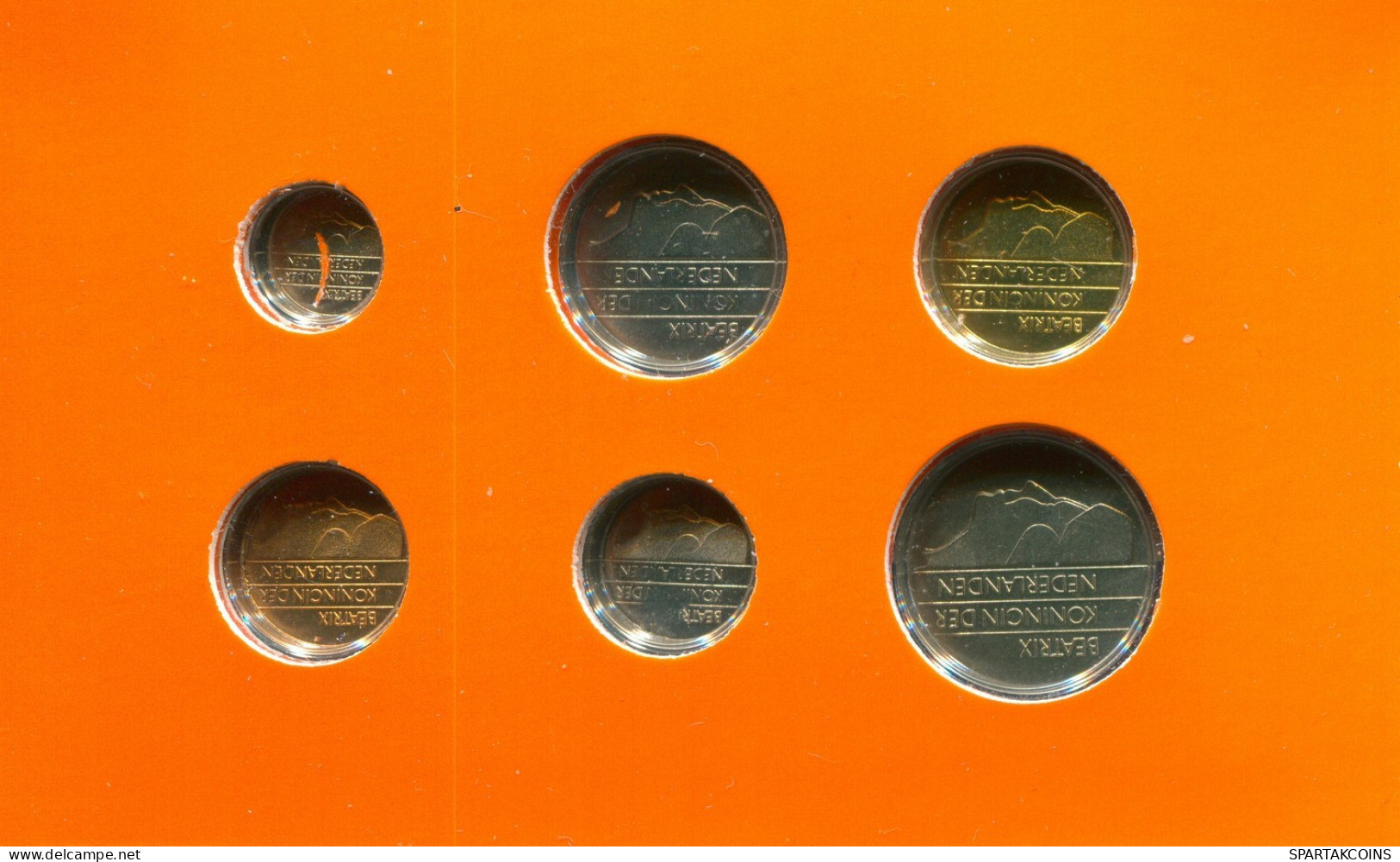 NETHERLANDS 2001 MINI COIN SET 6 Coin RARE #SET1051.7.U.A - Jahressets & Polierte Platten
