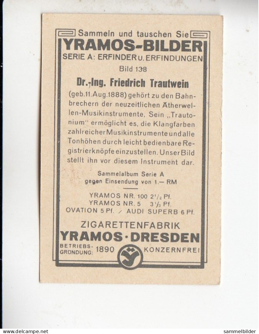 Yramos Erfinder Und Erfindungen Friedrich Trautwein Entwickelte Das Trautonium     #138 Von 1932 - Otras Marcas