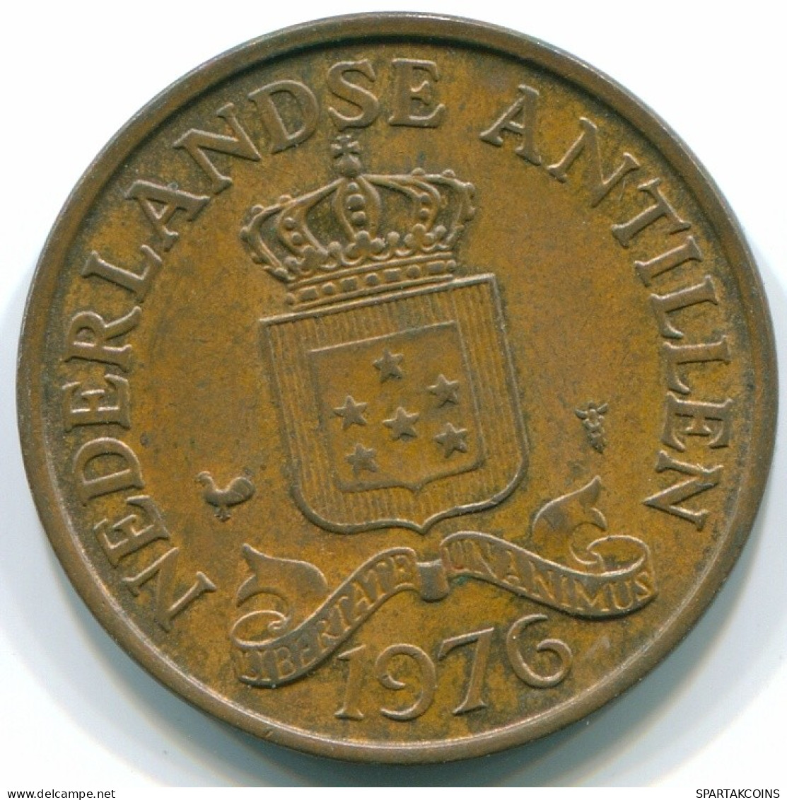 2 1/2 CENT 1976 ANTILLES NÉERLANDAISES Bronze Colonial Pièce #S10525.F.A - Nederlandse Antillen
