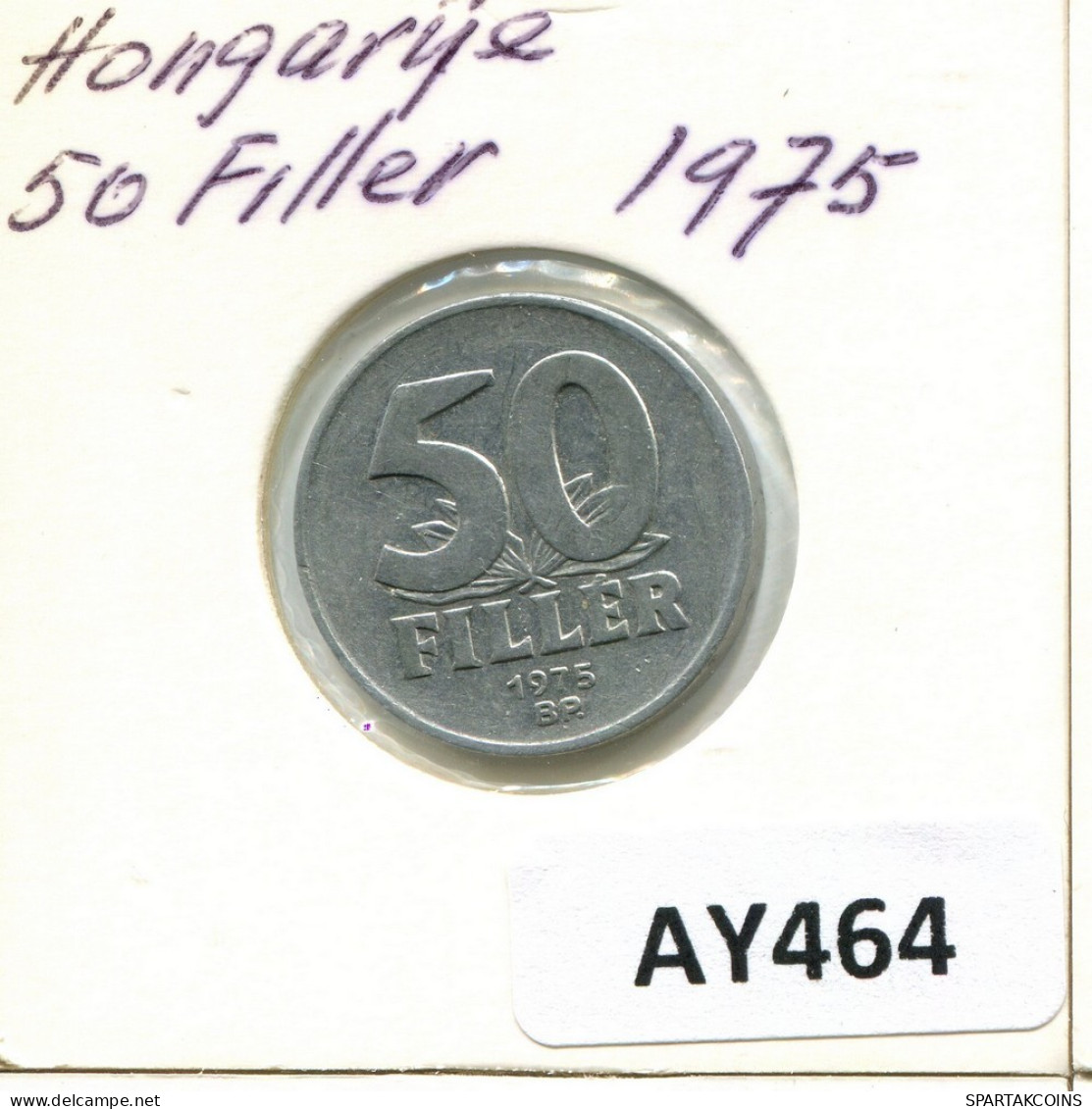 50 FILLER 1975 HUNGRÍA HUNGARY Moneda #AY464.E.A - Hongrie
