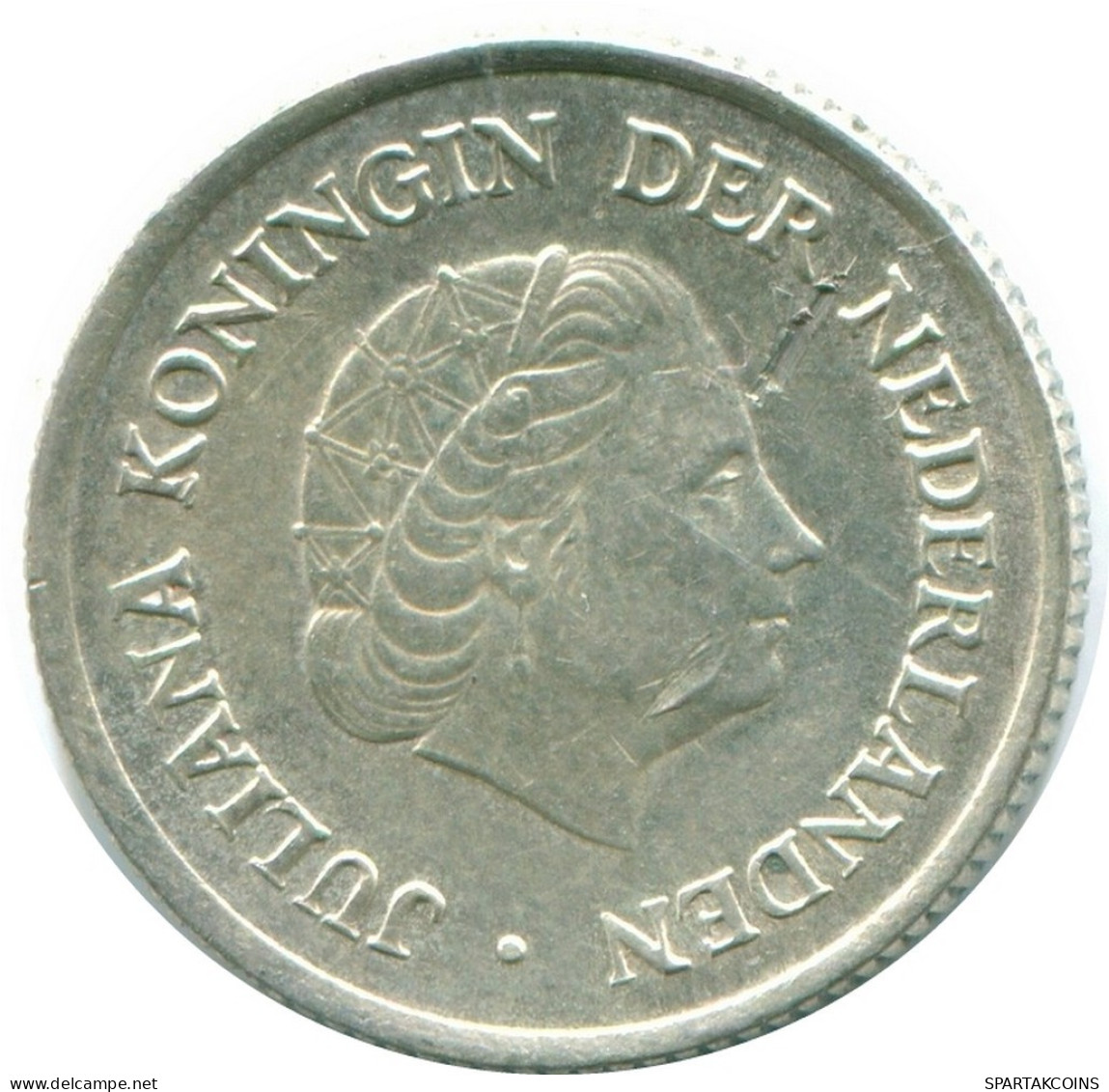 1/4 GULDEN 1954 NIEDERLÄNDISCHE ANTILLEN SILBER Koloniale Münze #NL10848.4.D.A - Niederländische Antillen