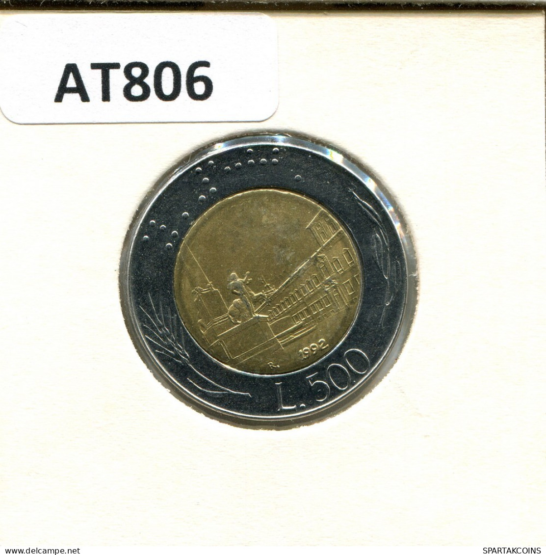 500 LIRE 1992 ITALIE ITALY Pièce BIMETALLIC #AT806.F.A - 500 Lire