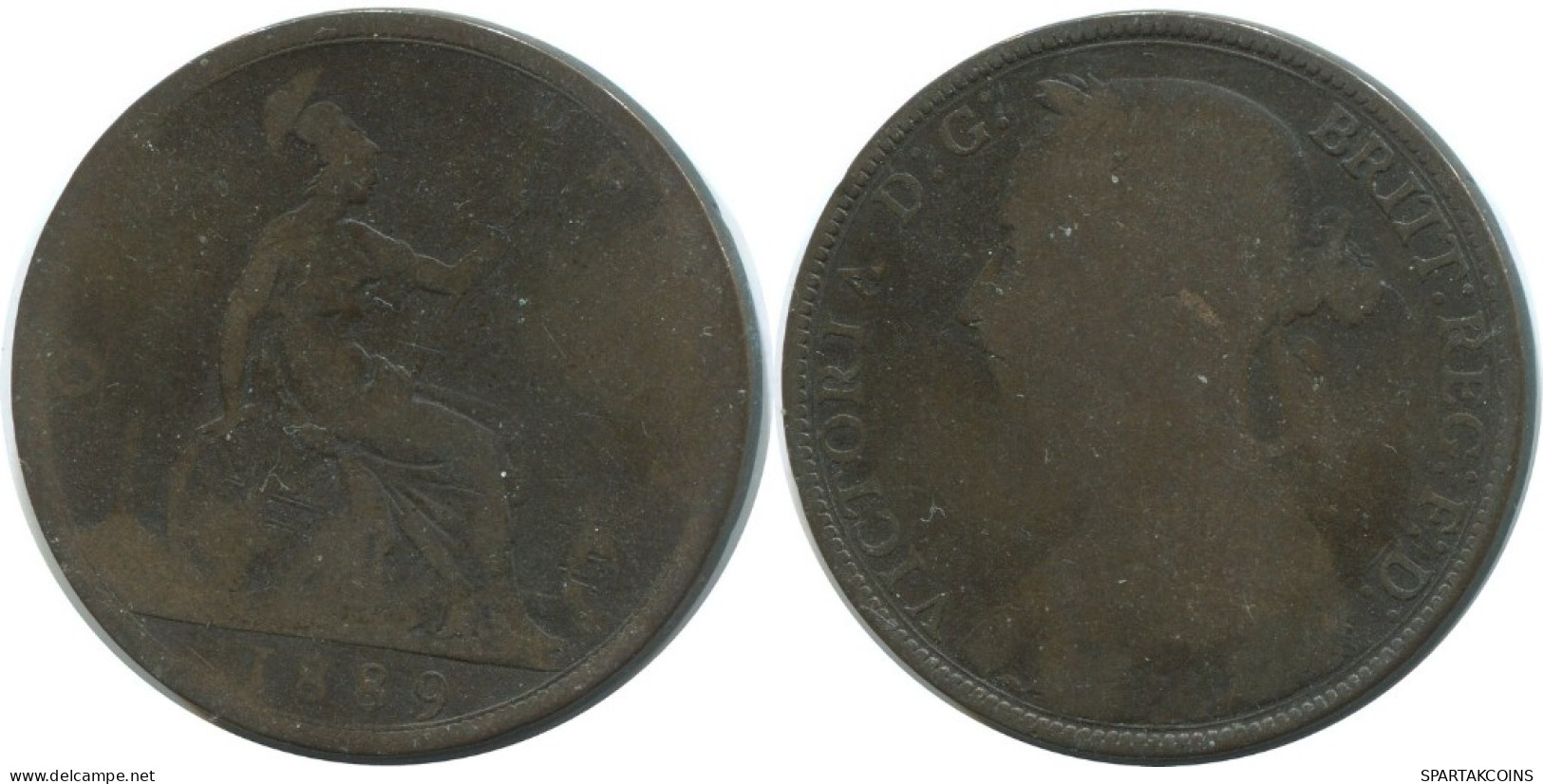 PENNY 1889 UK GROßBRITANNIEN GREAT BRITAIN Münze #AG845.1.D.A - D. 1 Penny