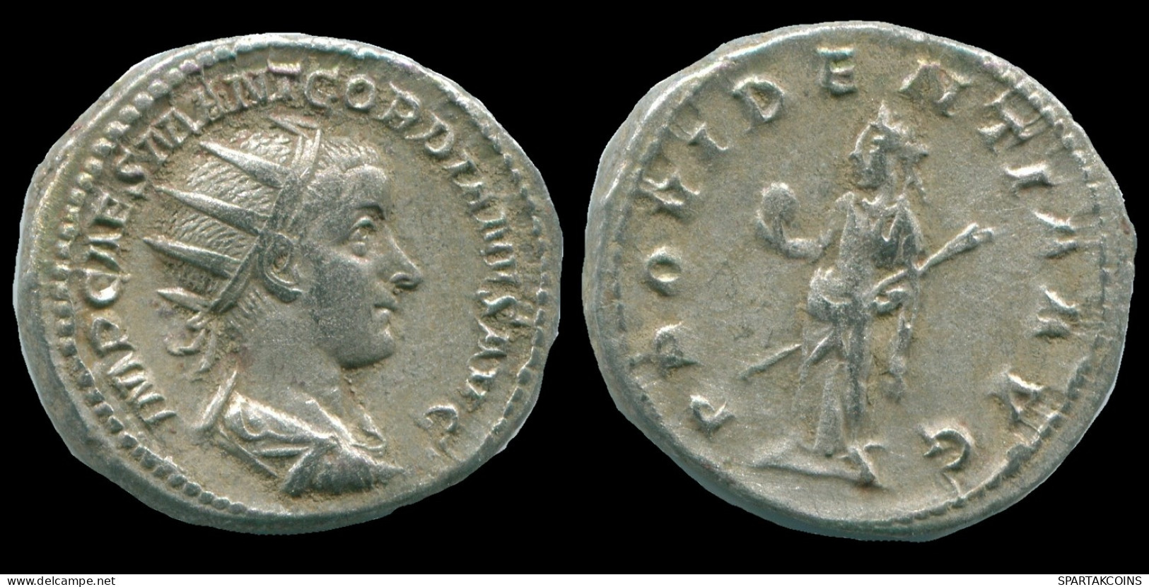 GORDIAN III AR ANTONINIANUS ROME Mint AD 238 PROVIDENTIA AVG #ANC13157.35.D.A - The Military Crisis (235 AD To 284 AD)