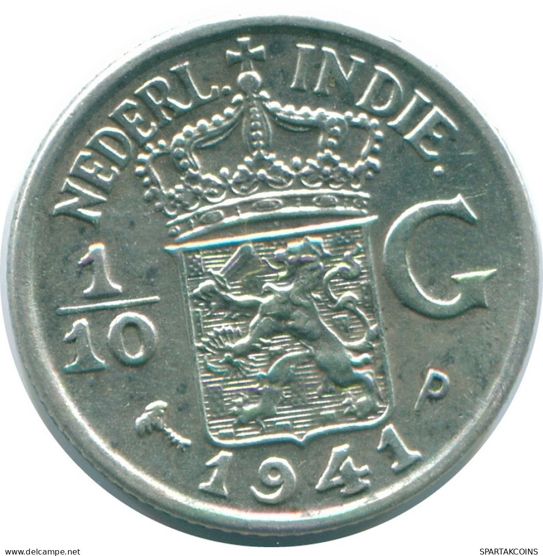 1/10 GULDEN 1941 P INDIAS ORIENTALES DE LOS PAÍSES BAJOS PLATA #NL13622.3.E.A - Nederlands-Indië
