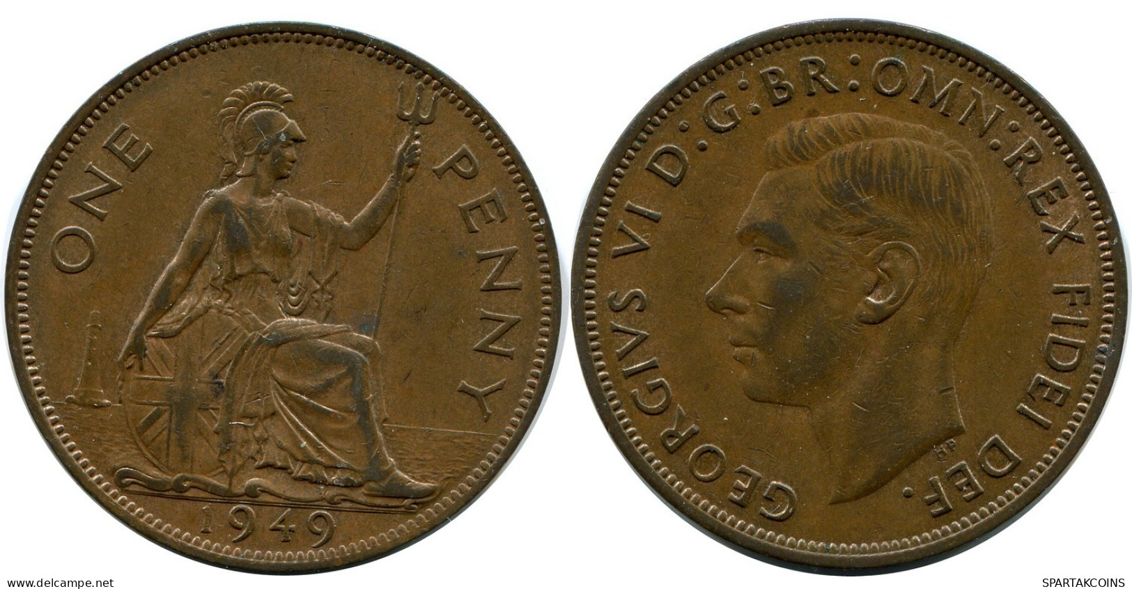 PENNY 1949 UK GROßBRITANNIEN GREAT BRITAIN Münze #AZ832.D.A - D. 1 Penny