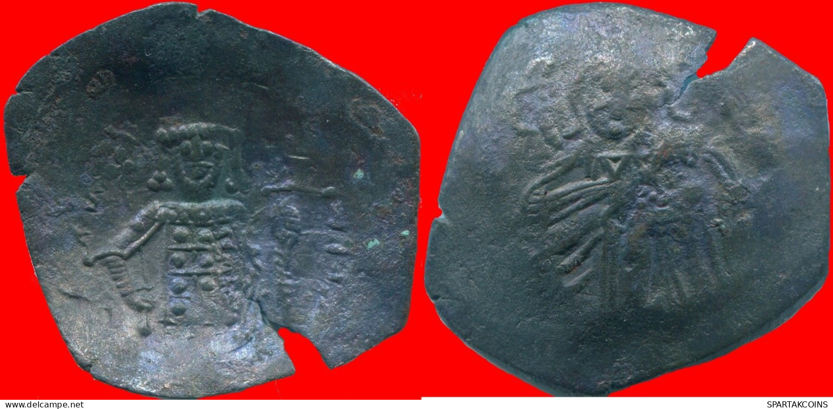 Antique BYZANTIN EMPIRE ASPRON TRACHY Pièce 2.21g/26.17mm #ANC13492.13.F.A - Byzantinische Münzen