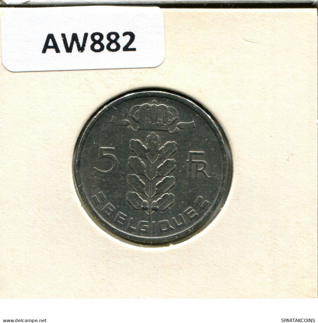 5 FRANCS 1975 FRENCH Text BELGIUM Coin #AW882.U.A - 5 Frank