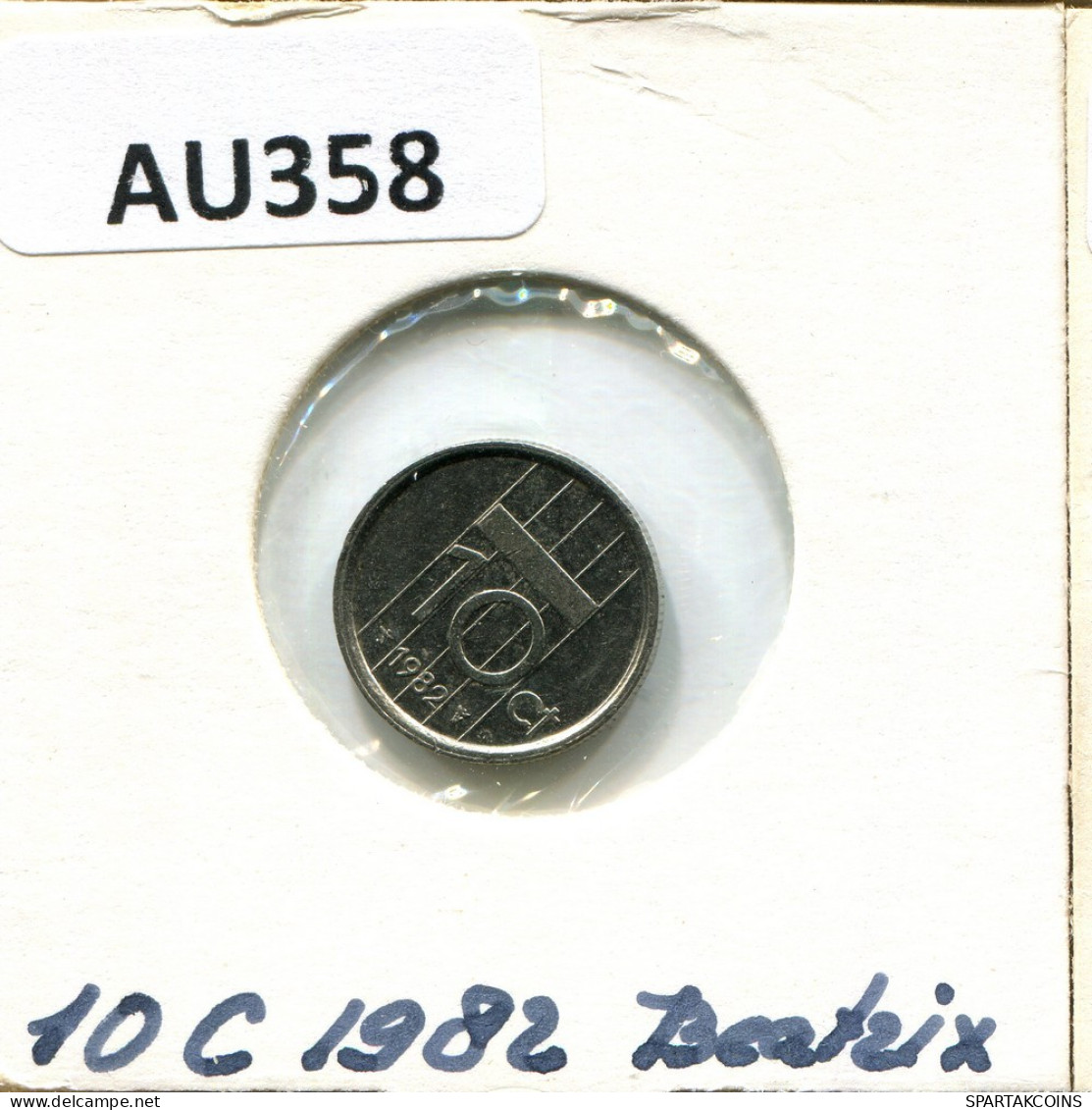 10 CENT 1982 NEERLANDÉS NETHERLANDS Moneda #AU358.E.A - 1980-2001 : Beatrix