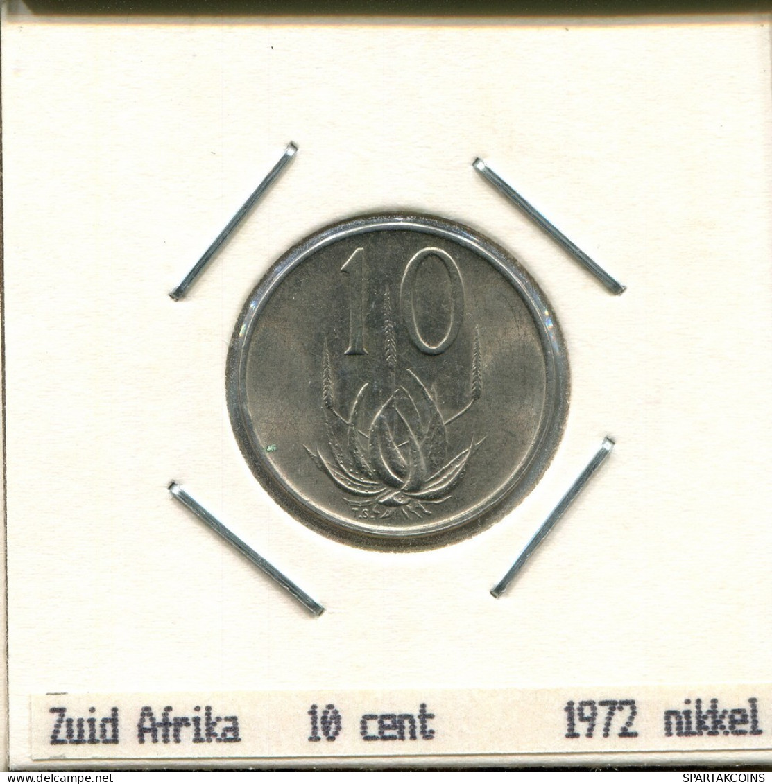 10 CENTS 1972 SUDAFRICA SOUTH AFRICA Moneda #AS282.E.A - Afrique Du Sud