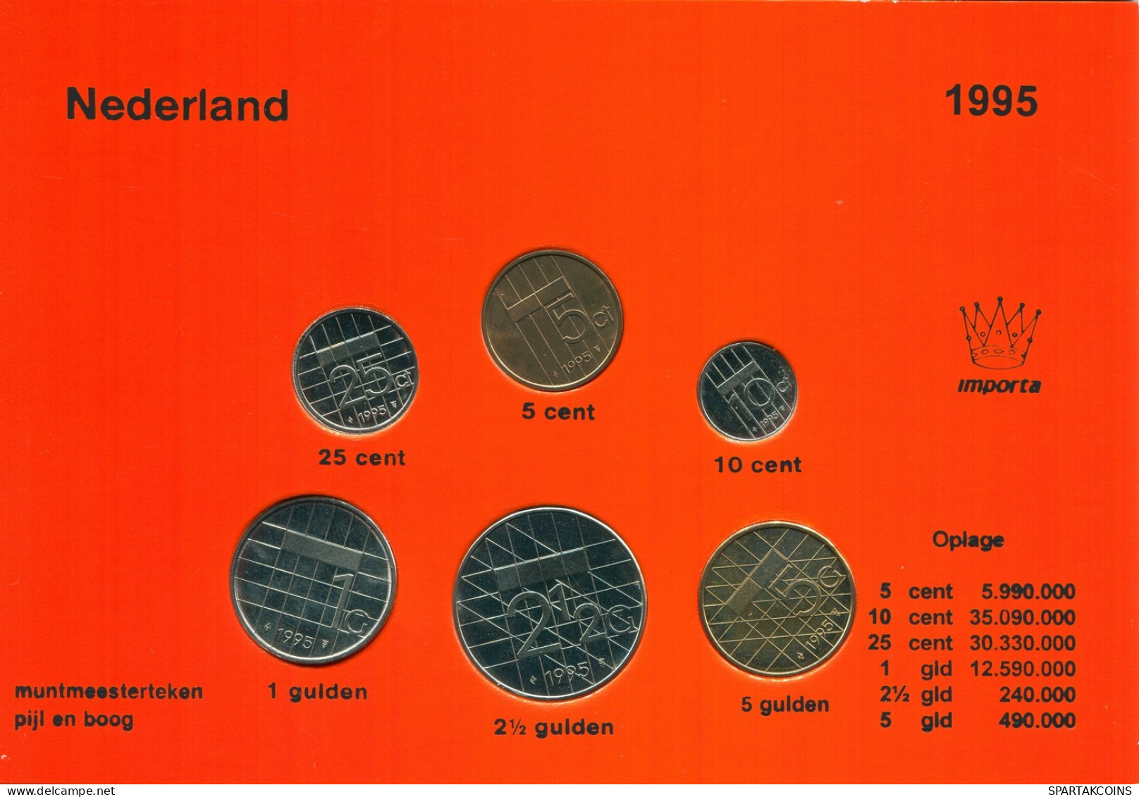 NÉERLANDAIS NETHERLANDS 1995 MINT SET 6 Pièce #SET1032.7.F.A - Nieuwe Sets & Testkits