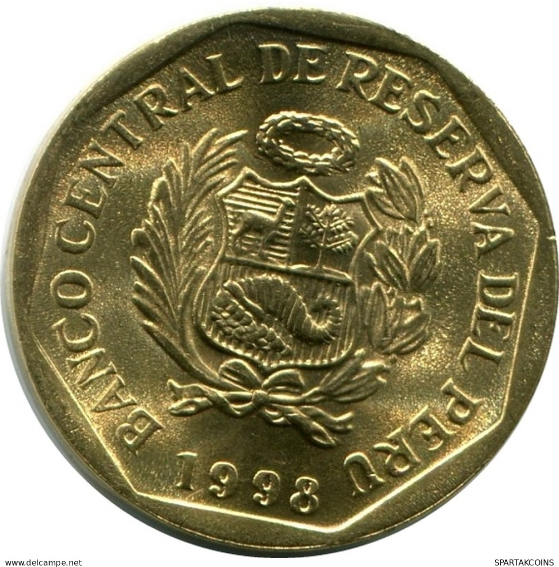 5 CENTIMOS 1998 PERU UNC Münze #M10002.D.A - Pérou