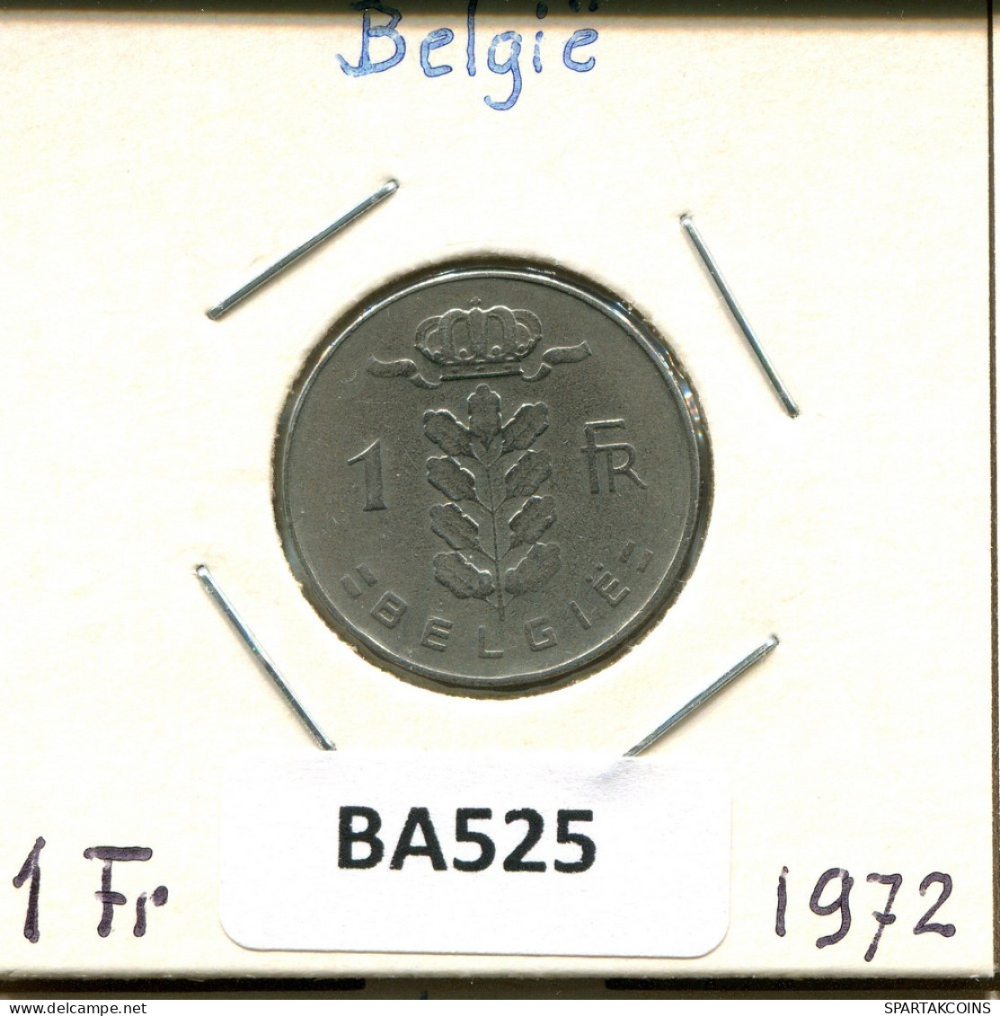 1 FRANC 1972 DUTCH Text BELGIUM Coin #BA525.U.A - 1 Franc