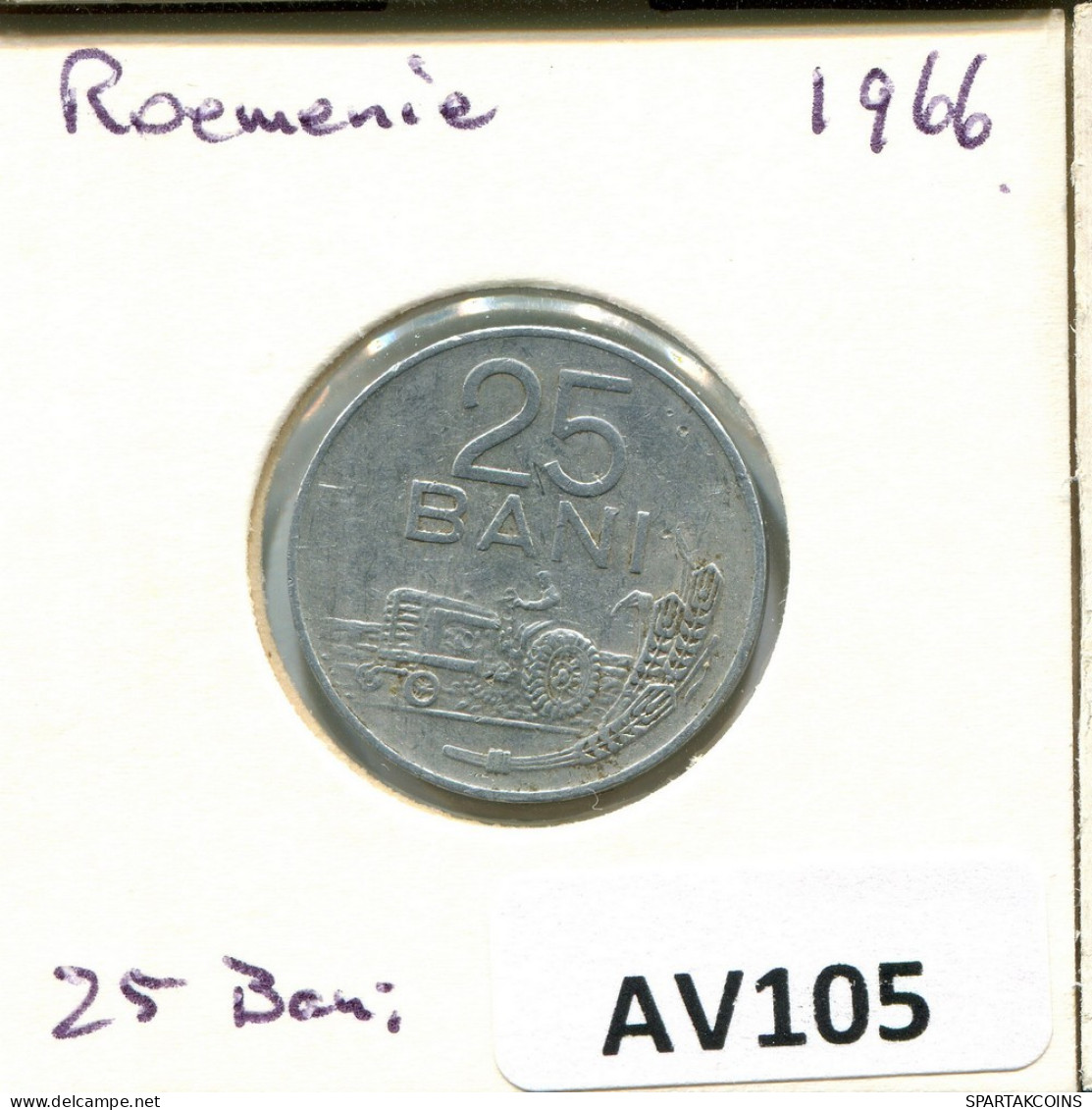 25 BANI 1982 ROMÁN OMANIA Moneda #AV105.E.A - Romania