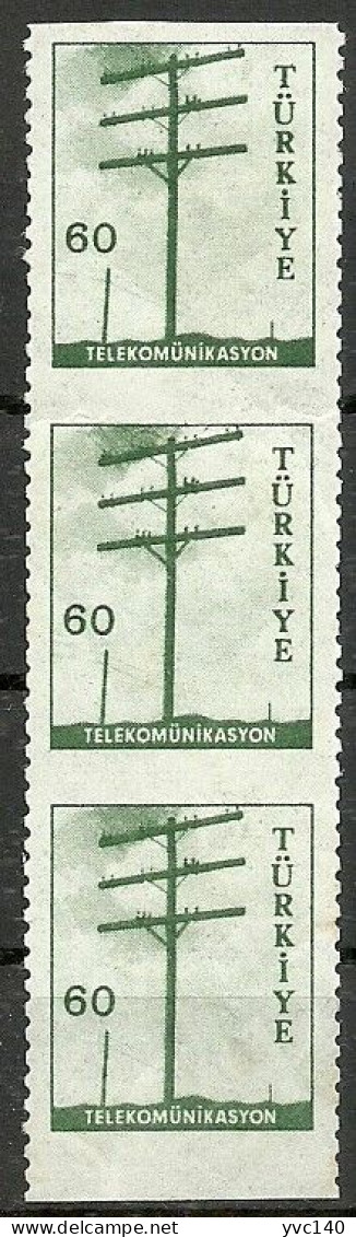 Turkey; 1959 Pictorial Postage Stamp 60 K. ERROR "Partially Imperf." - Neufs