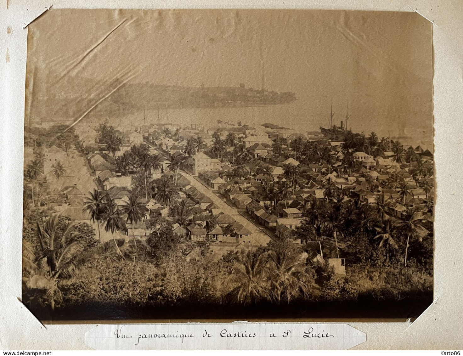 Castries Ste Lucie * Vue Panoramique * Grande Photo Albuminée Circa 1885/1910 Format 25.5x19.5cm - Saint Lucia