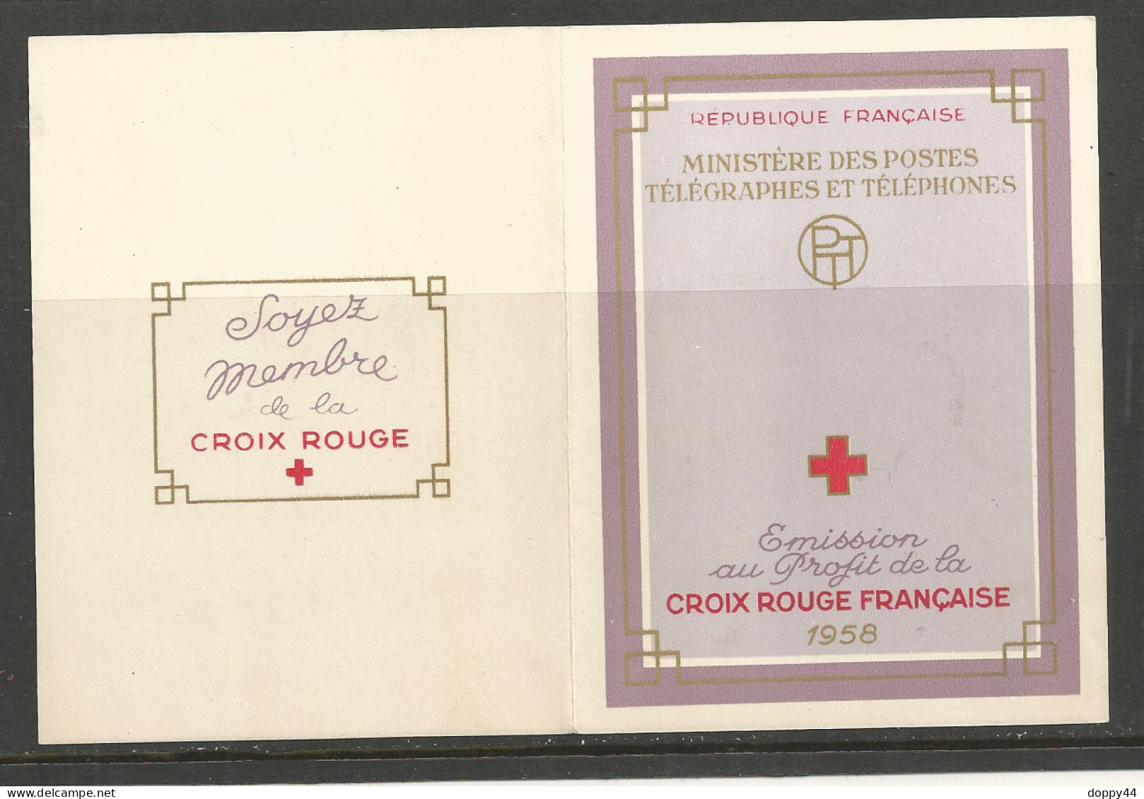 CARNET CROIX ROUGE N° 2007 ANNEE 1958 NEUF SUPERBE COTE 40 EUROS. - Red Cross