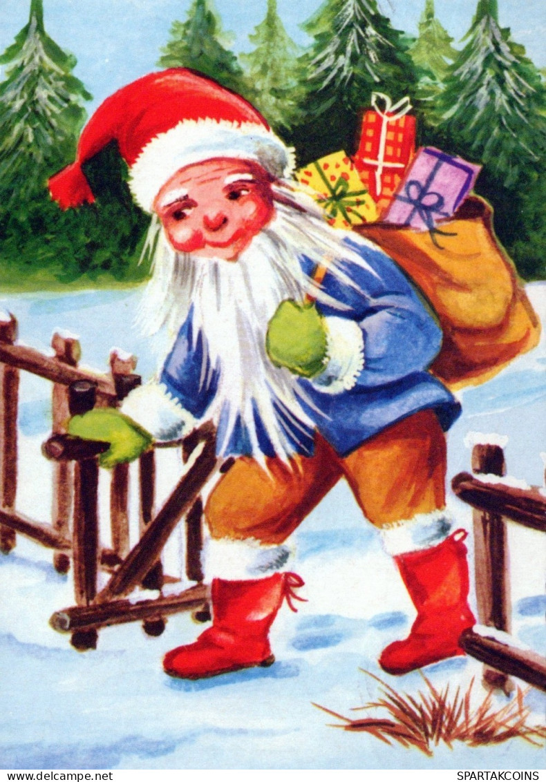 WEIHNACHTSMANN SANTA CLAUS WEIHNACHTSFERIEN Vintage Postkarte CPSM #PAK463.A - Santa Claus