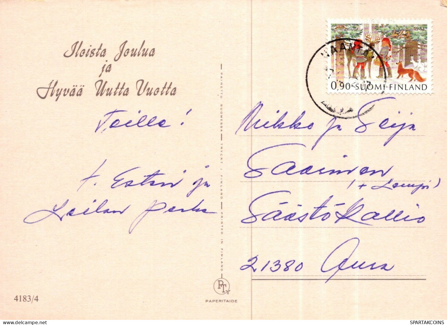 WEIHNACHTSMANN SANTA CLAUS KINDER WEIHNACHTSFERIEN Vintage Postkarte CPSM #PAK294.A - Santa Claus