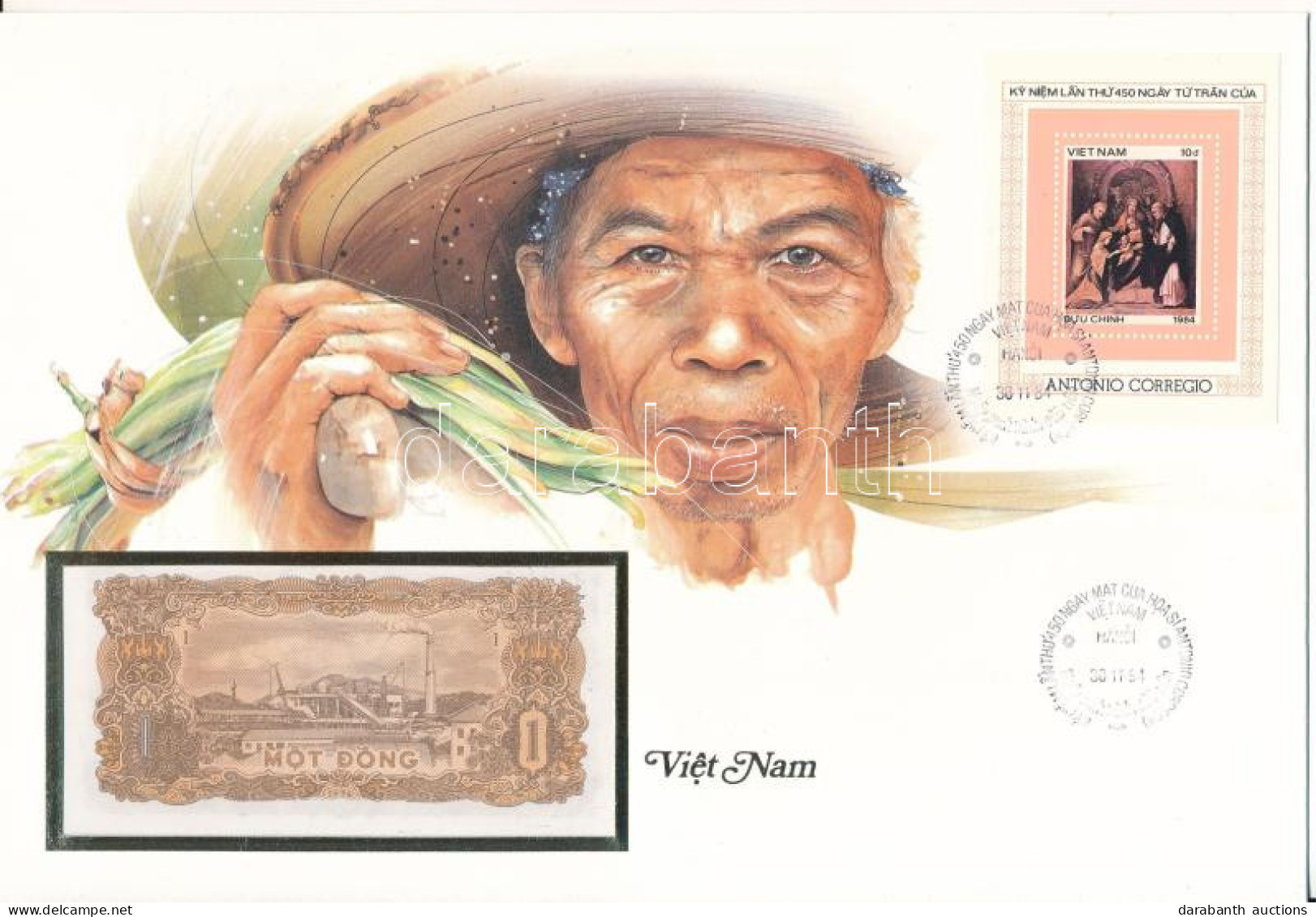 Vietnam 1976. 1D Felbélyegzett Borítékban, Alkalmi Bélyegzéssel T:UNC Vietnam 1976. 1 Dong In Envelope With Stamp And Ca - Ohne Zuordnung