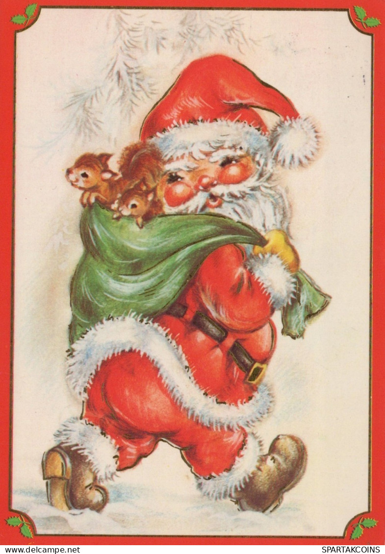 WEIHNACHTSMANN SANTA CLAUS WEIHNACHTSFERIEN Vintage Postkarte CPSM #PAJ646.A - Kerstman