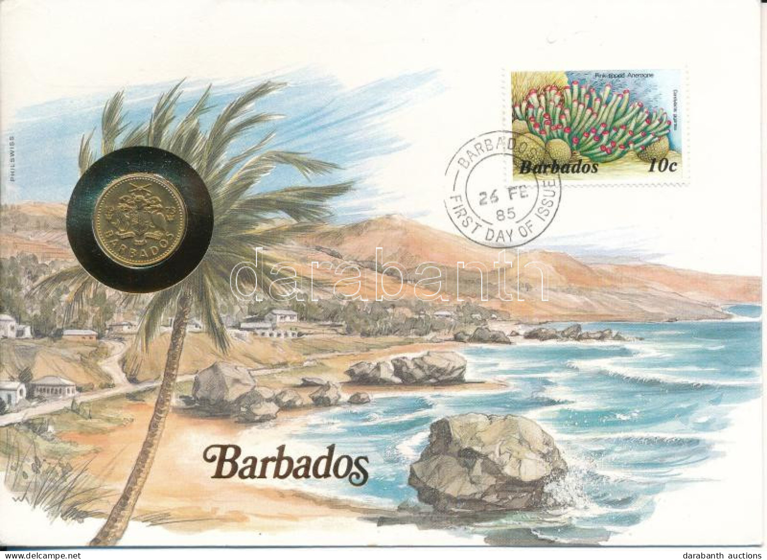 Barbados 1973. 5c Felbélyegzett Borítékban, Bélyegzéssel T:UNC Barbados 1973. 5 Cents In Envelope With Stamp And Cancell - Ohne Zuordnung