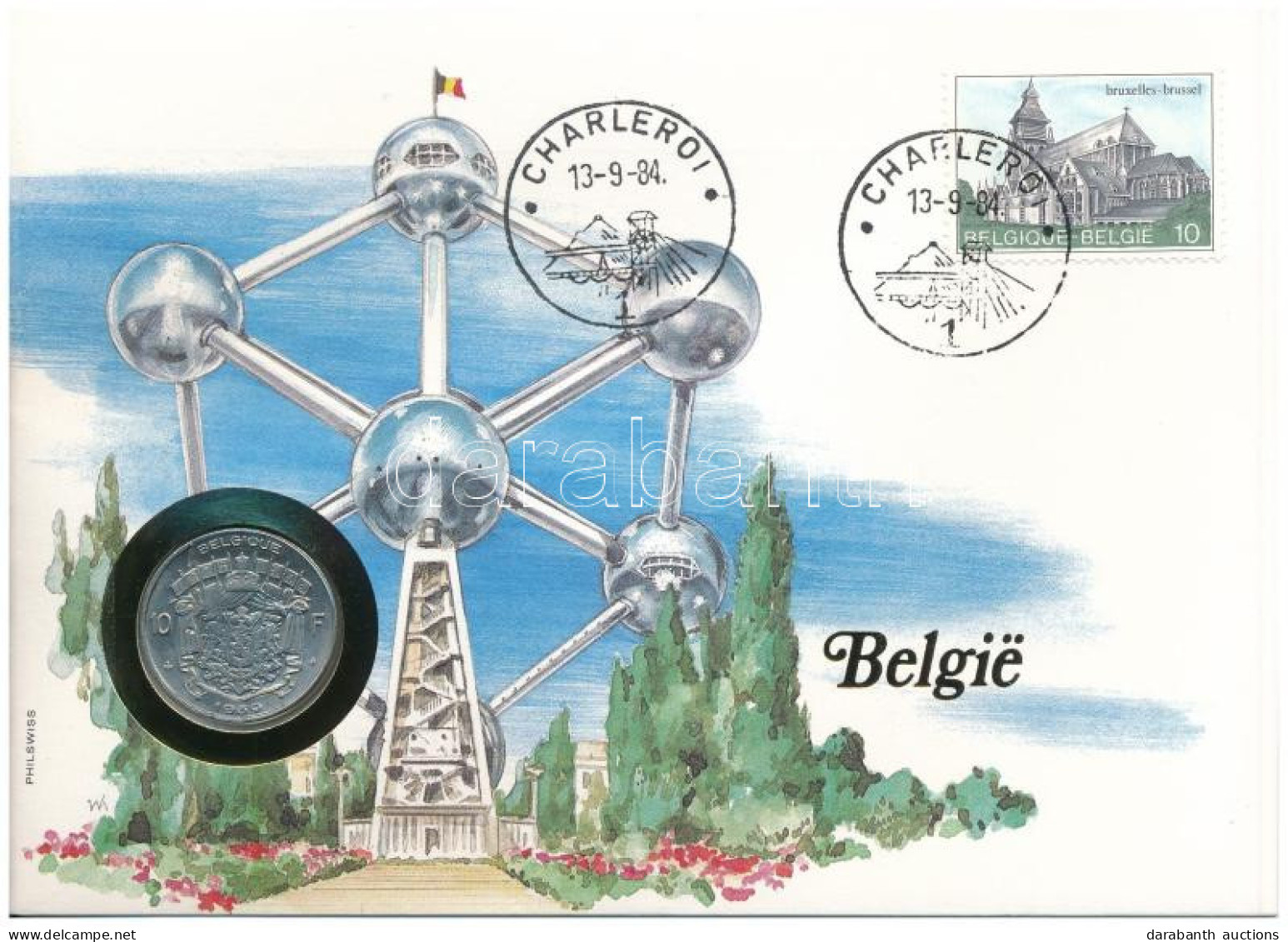 Belgium 1969. 10Fr érmés, Bélyeges Borítékon, Alkalmi Bélyegzővel T:VF Hajlott  Belgium 1969. 10 Francs In Coin Envelope - Ohne Zuordnung