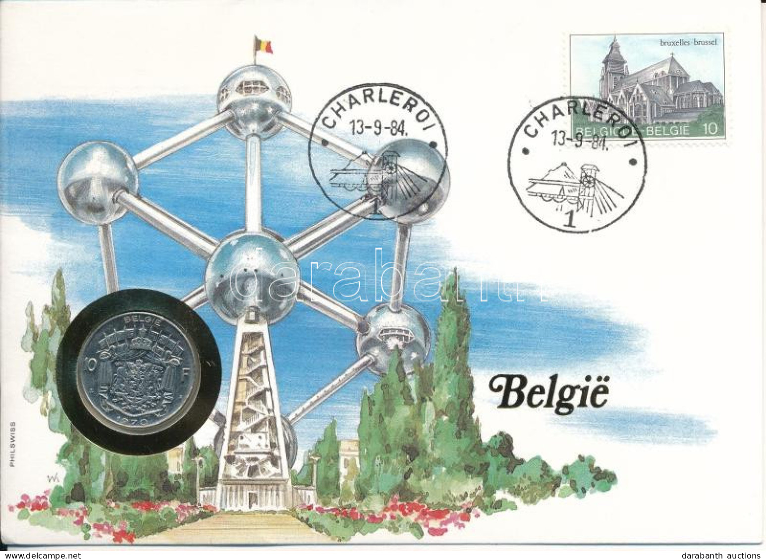 Belgium 1970. 10Fr érmés, Bélyeges Borítékon, Alkalmi Bélyegzővel T:UNC Belgium 1970. 10 Francs In Coin Envelope With St - Ohne Zuordnung