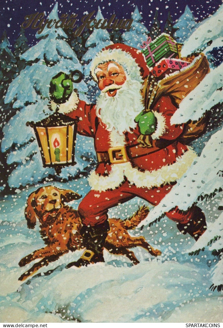 BABBO NATALE Natale Vintage Cartolina CPSM #PAJ585.A - Kerstman