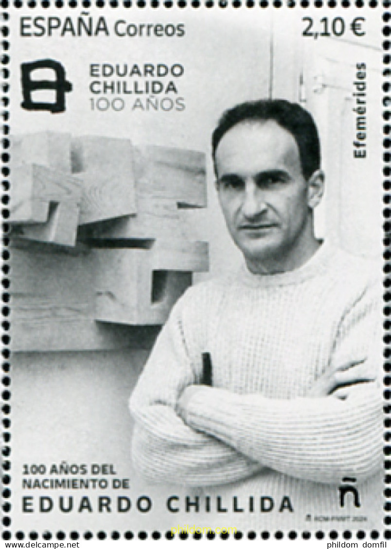 726347 MNH ESPAÑA 2024 EFEMÉRIDES. 100 AÑOS DEL NACIMIENTO DE EDUARDO CHILLIDA. - Ungebraucht