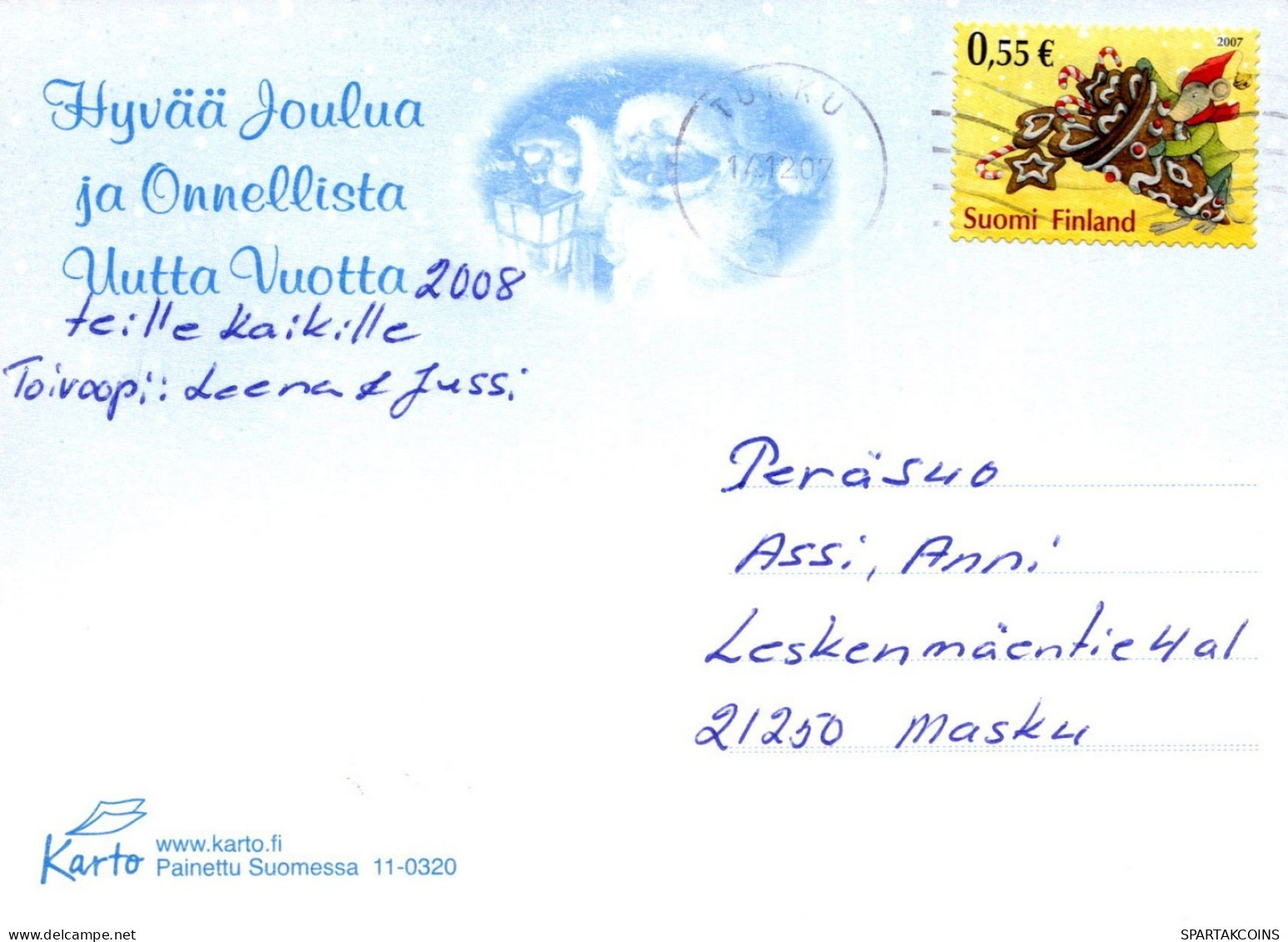 PAPÁ NOEL NAVIDAD Fiesta Vintage Tarjeta Postal CPSM #PAJ573.A - Kerstman