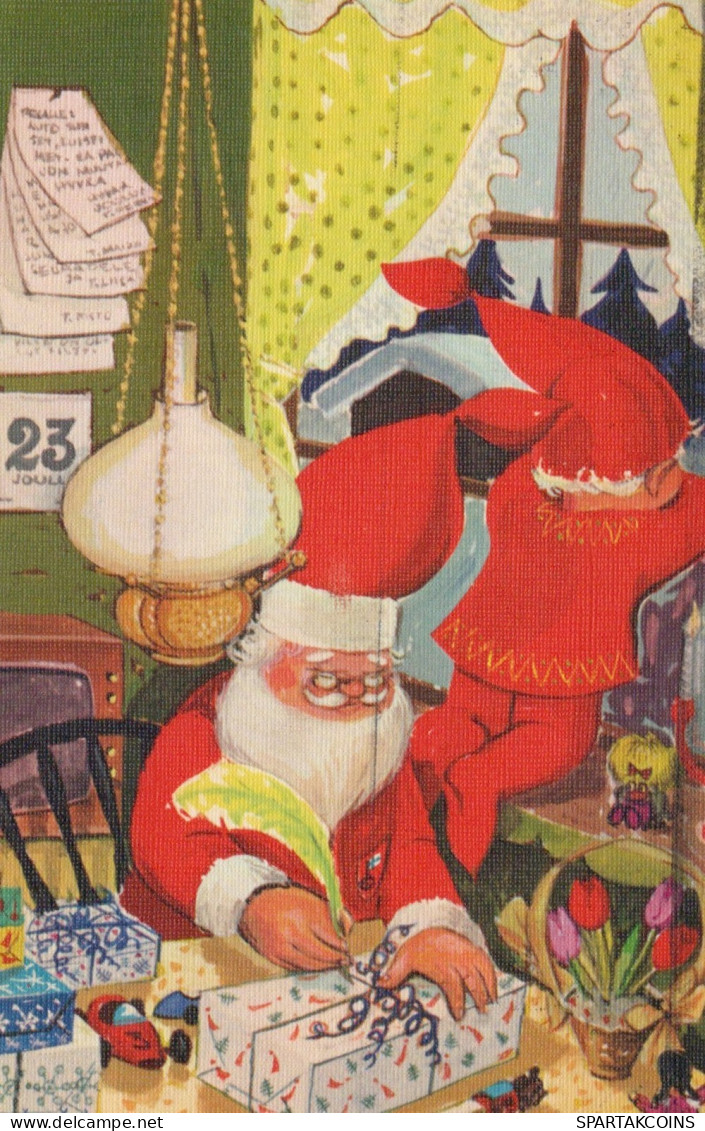 WEIHNACHTSMANN SANTA CLAUS WEIHNACHTSFERIEN Vintage Postkarte CPSMPF #PAJ472.A - Kerstman