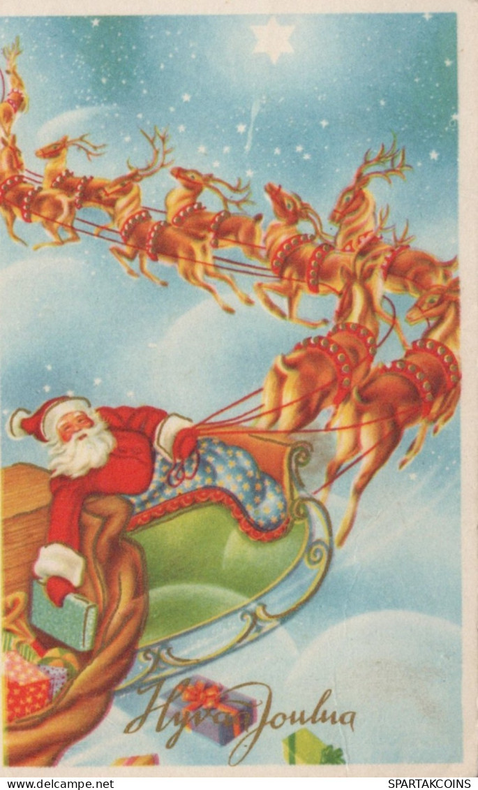 SANTA CLAUS CHRISTMAS Holidays Vintage Postcard CPSMPF #PAJ401.A - Kerstman